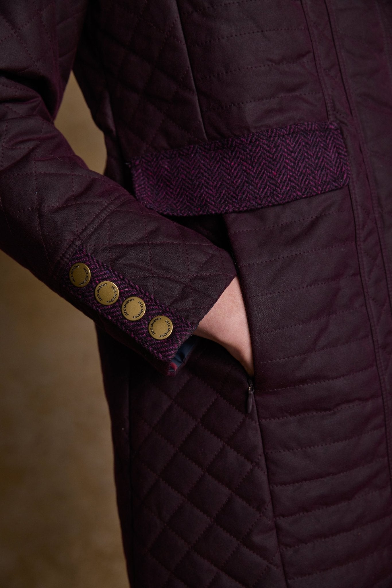 Jack Murphy Ireland - Jodie Wax Coat - Claret - Wax