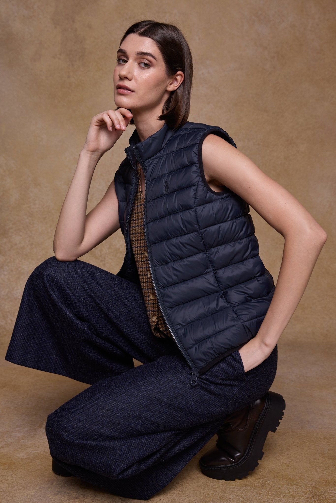 Jack Murphy Clothing - Enya Tweed Culottes - Imperial Blue - Tweed