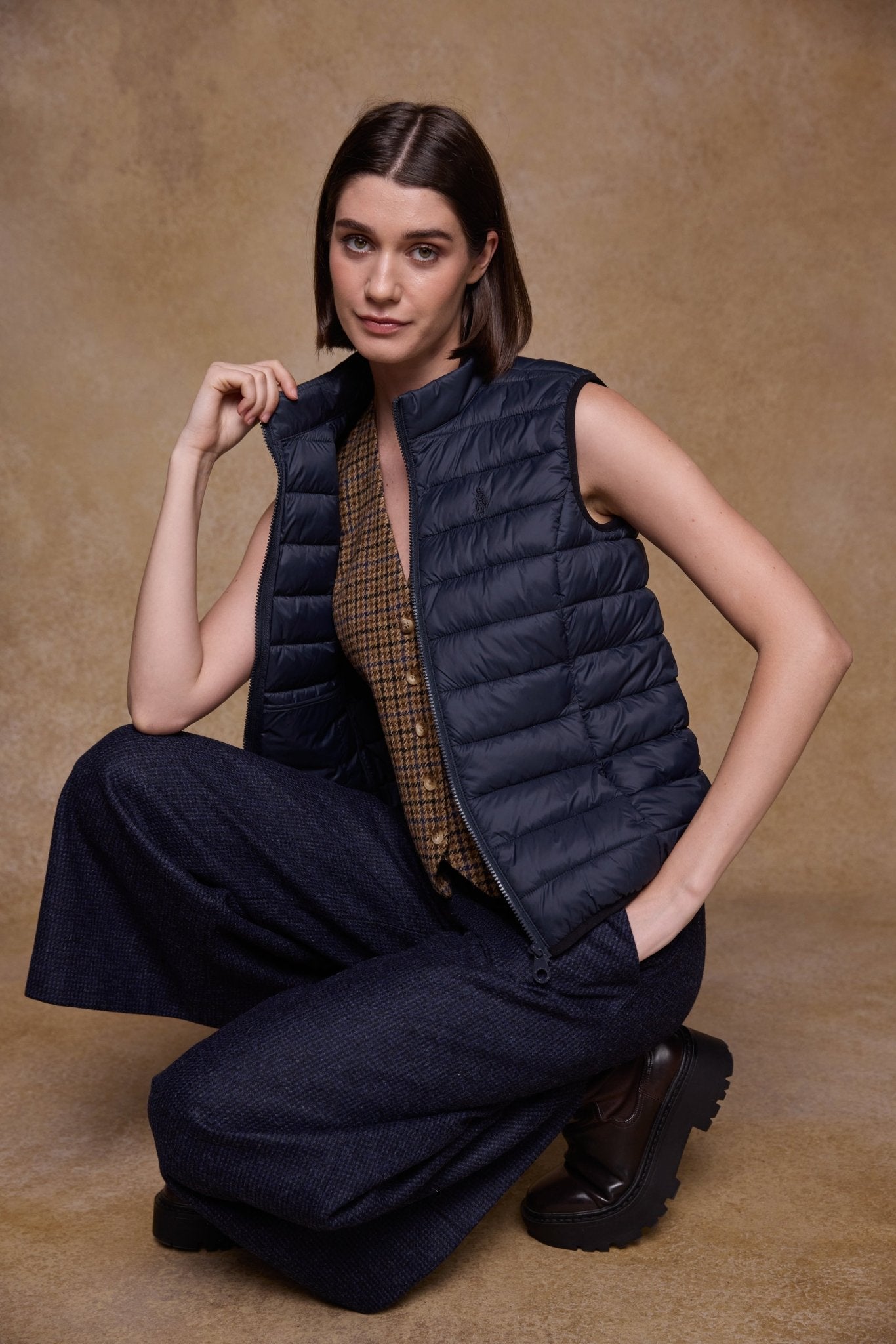 Jack Murphy Clothing - Leah Puffa Gilet - Navy - Quilts & Gilets