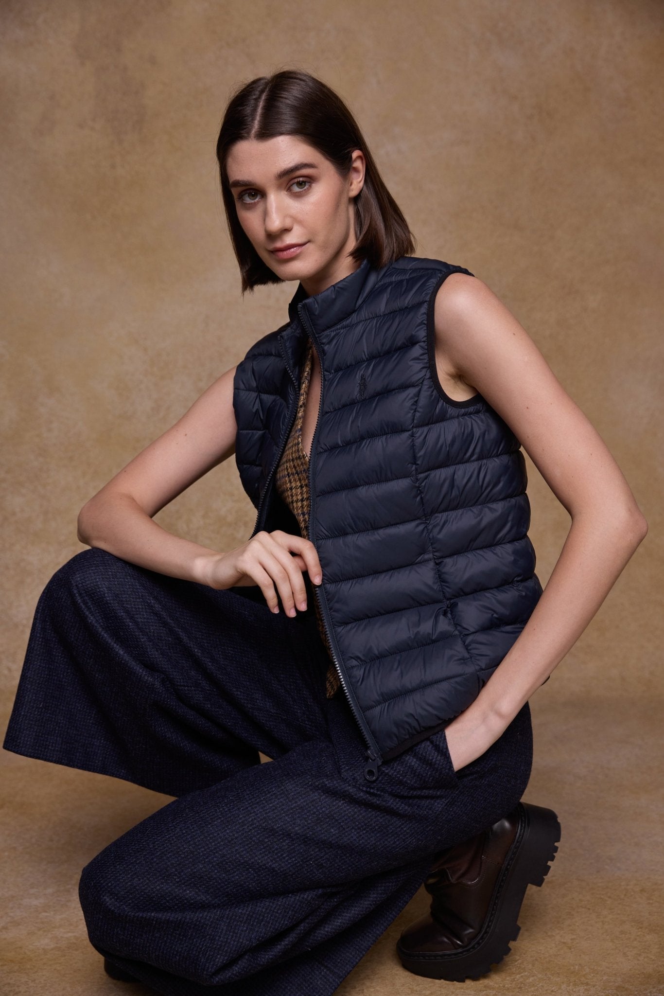 Jack Murphy Clothing - Leah Puffa Gilet - Navy - Quilts & Gilets