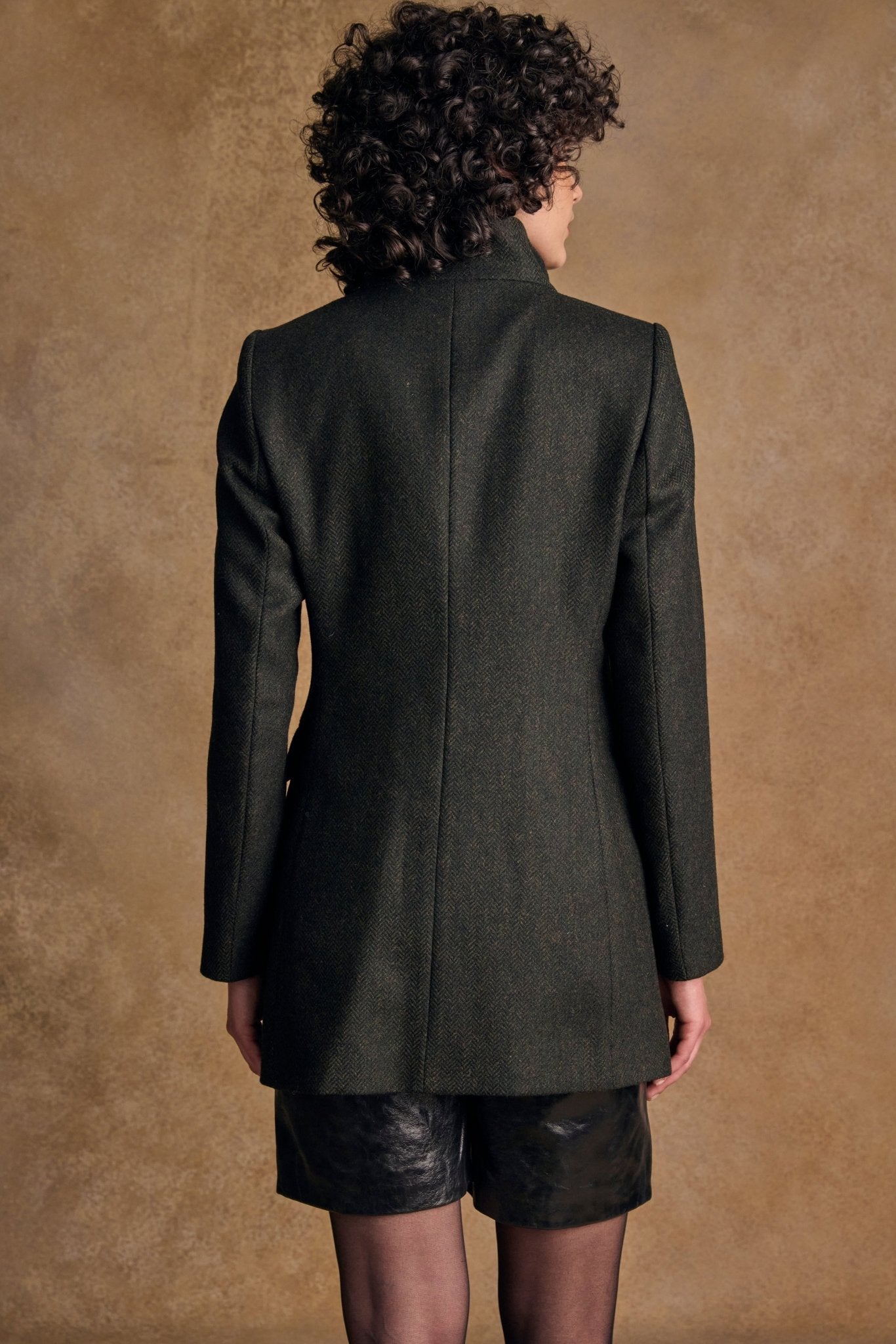 Jack Murphy Ireland - Lynn Tweed Coat - Deep Green Herringbone - Tweed