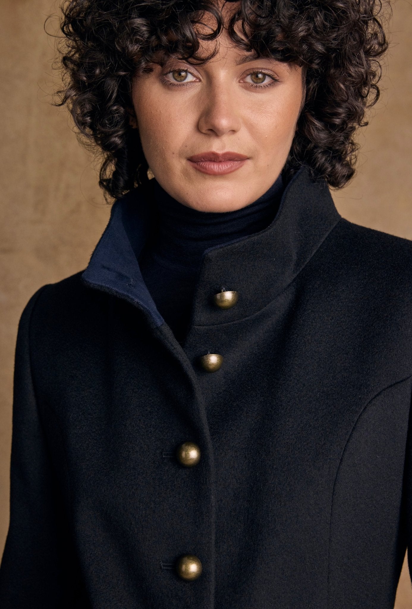 Jack Murphy Ireland - Lynn Wool Coat - Navy Melton - Tweed