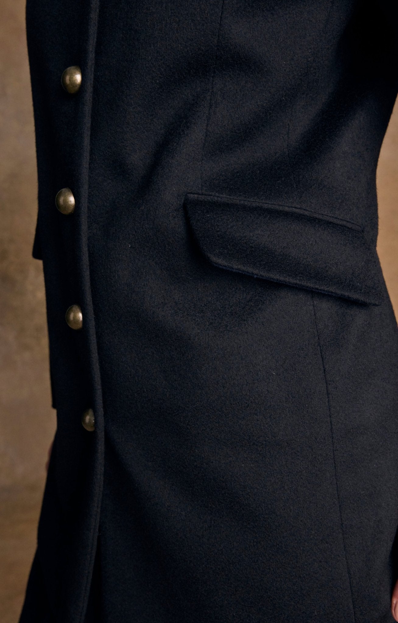 Jack Murphy Ireland - Lynn Wool Coat - Navy Melton - Tweed