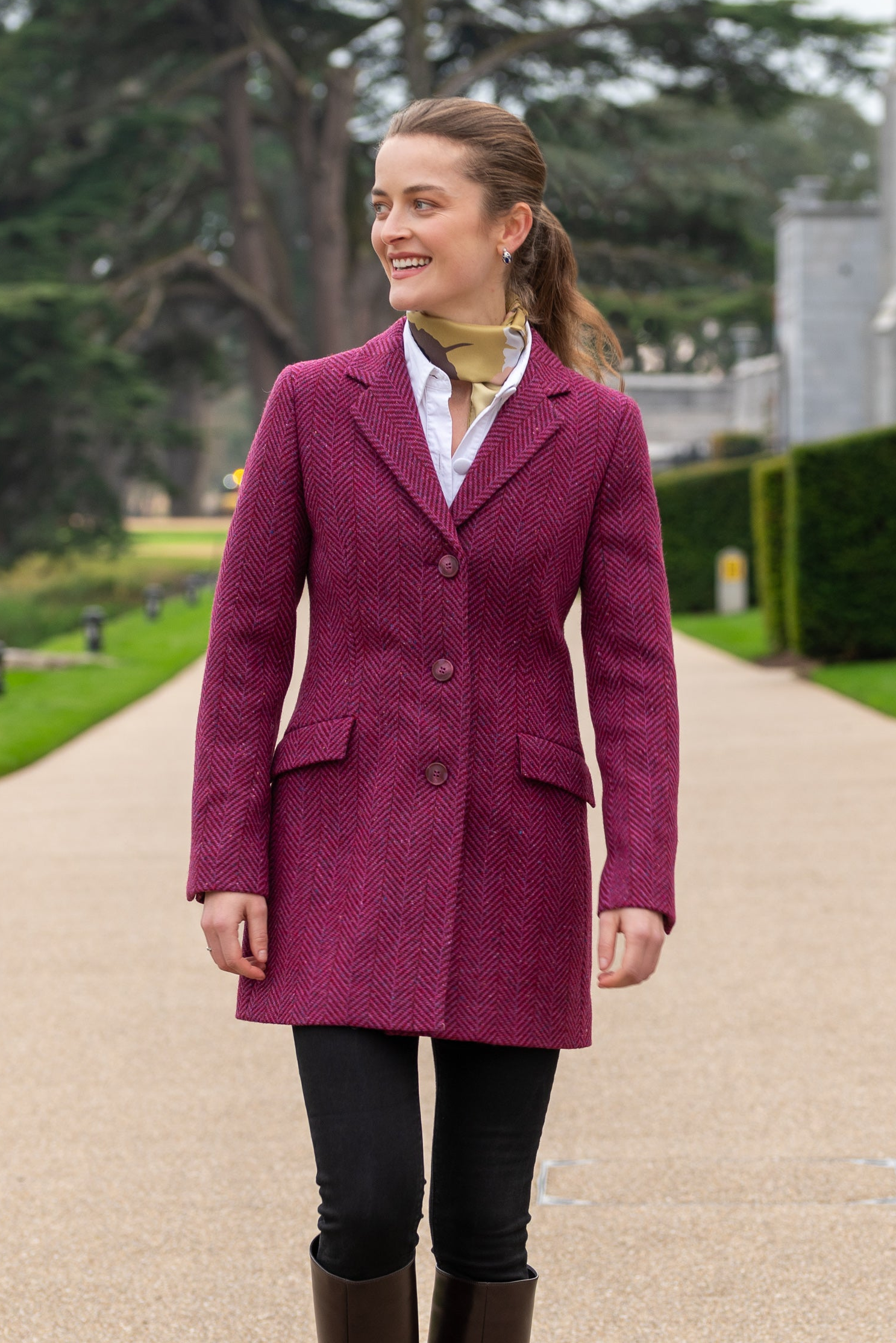 Mairéad Tweed Coat - Wild Burren Rose