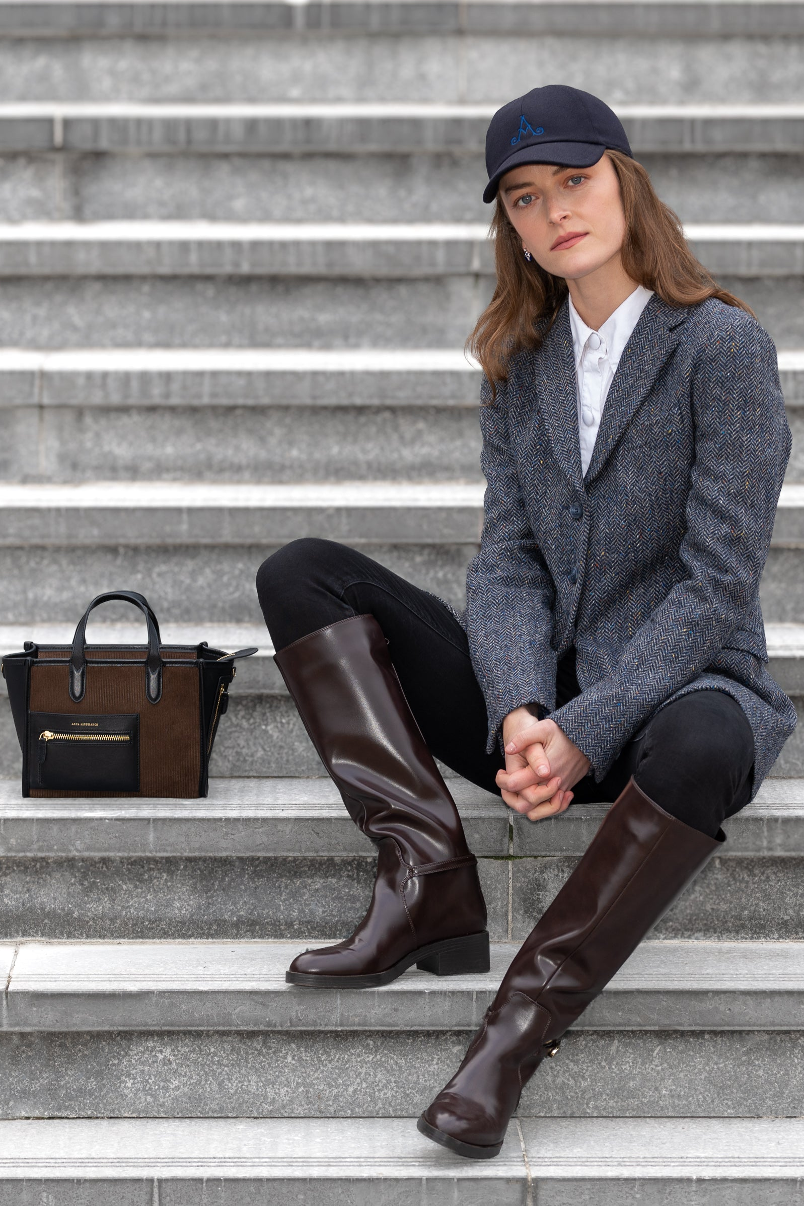 Mairéad Tweed Coat - Atlantic Mist