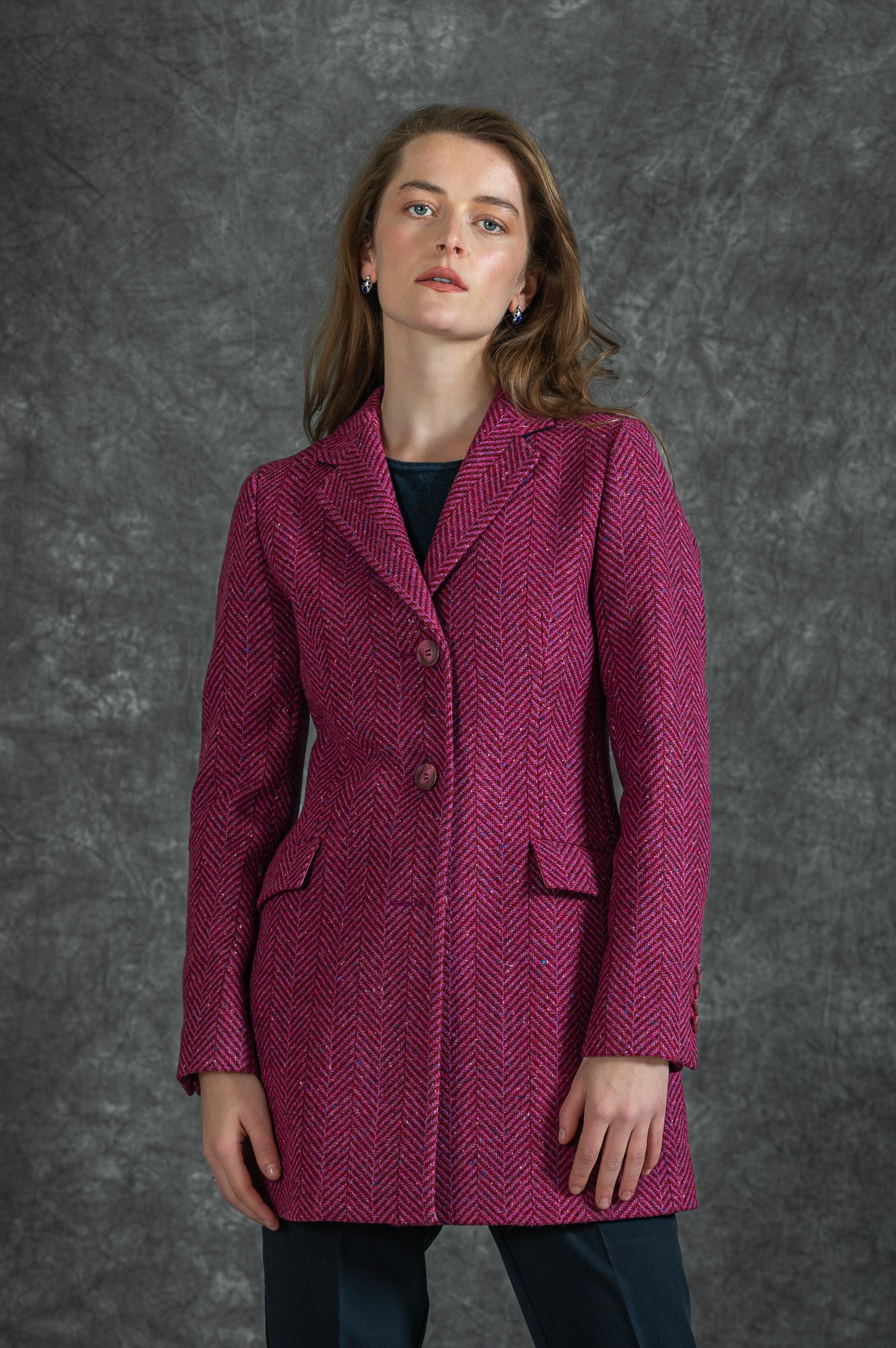 Mairéad Tweed Coat - Wild Burren Rose