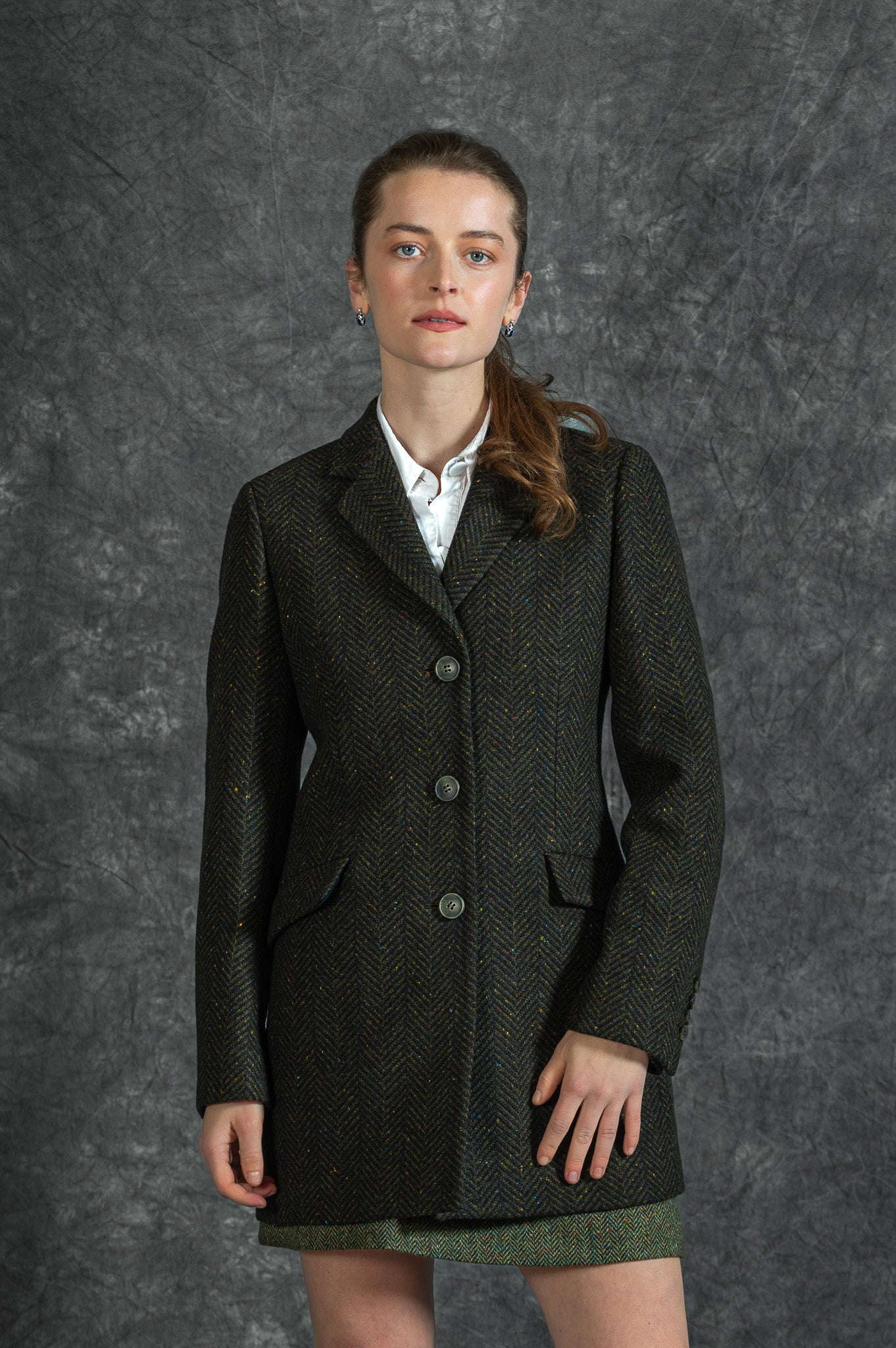 Mairéad Tweed Coat - Emerald Glen
