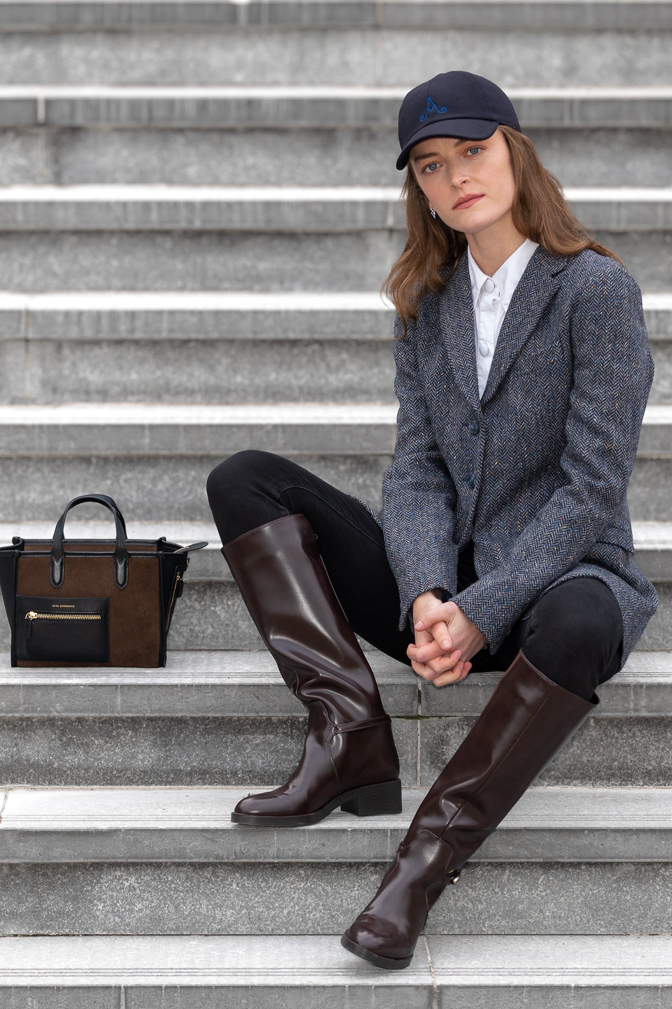 Mairéad Tweed Coat - Atlantic Mist