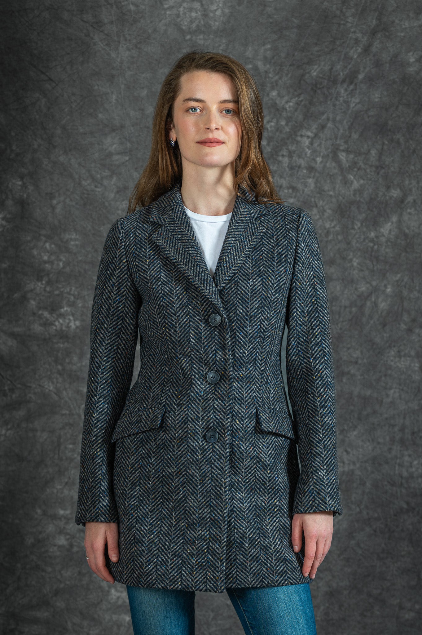 Mairéad Tweed Coat - Atlantic Mist