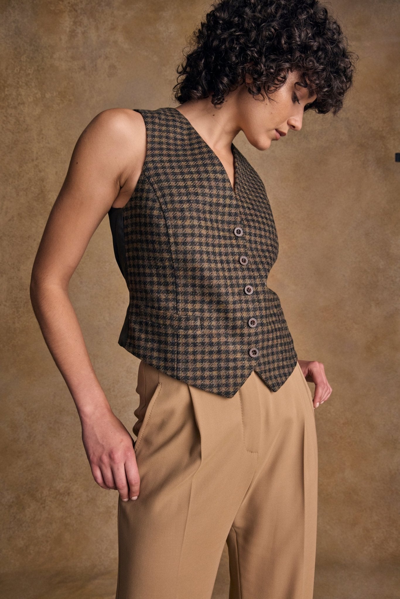 Jack Murphy Ireland - Heidi Tweed Waistcoat - Earth Check - Tweed