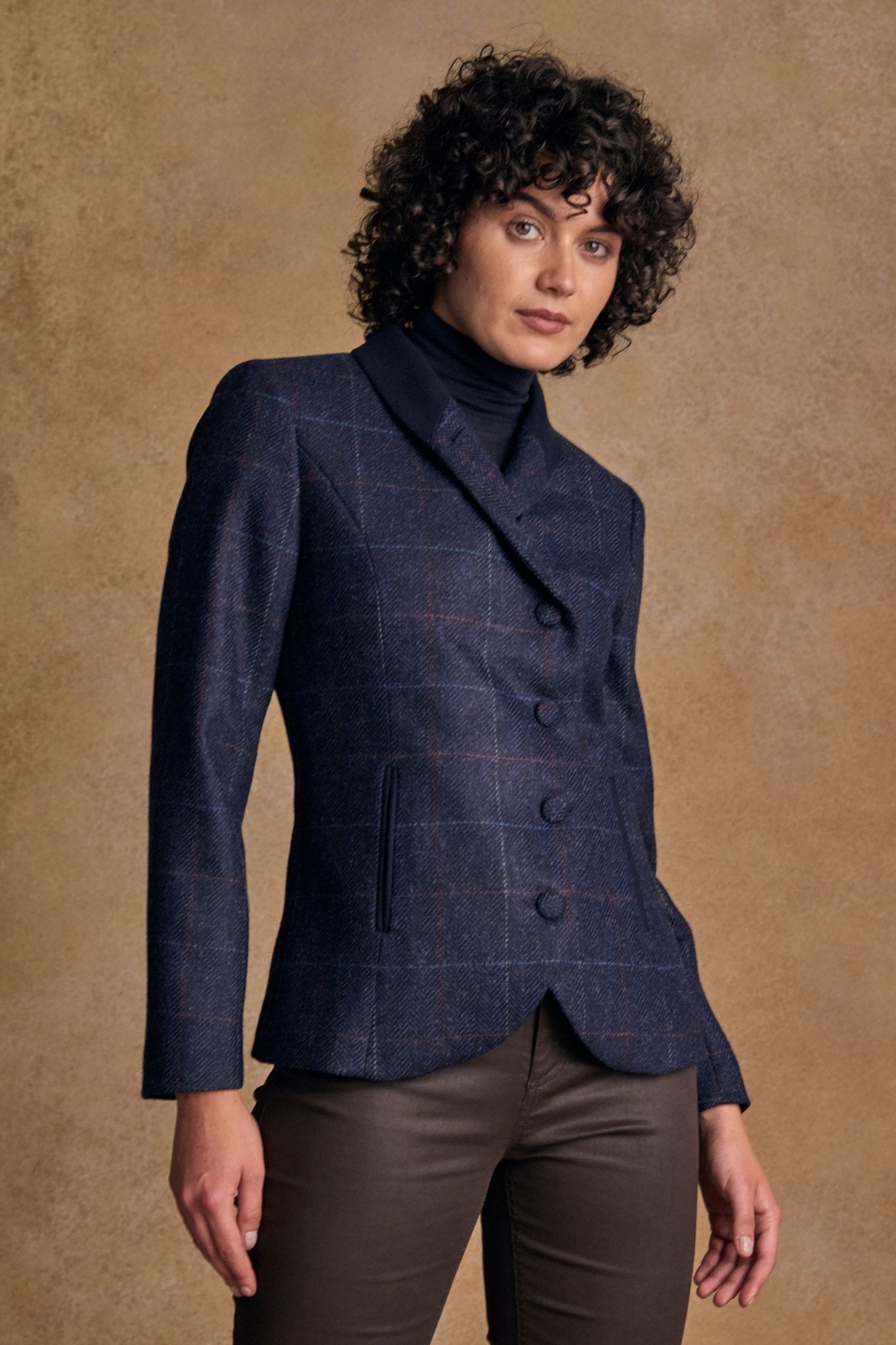 Jack Murphy Ireland - Nicole Tweed Jacket - Navy Windowpane - Tweed