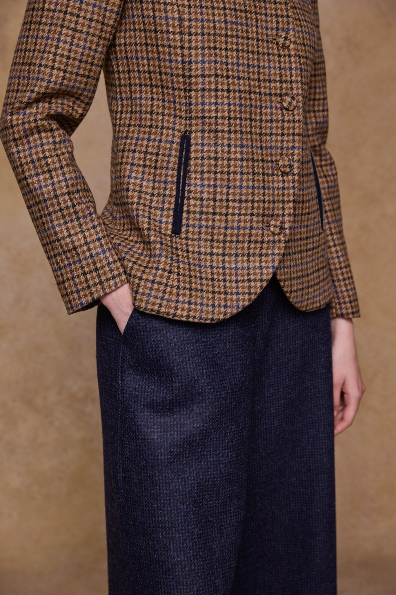 Jack Murphy Clothing - Enya Tweed Culottes - Imperial Blue - Tweed