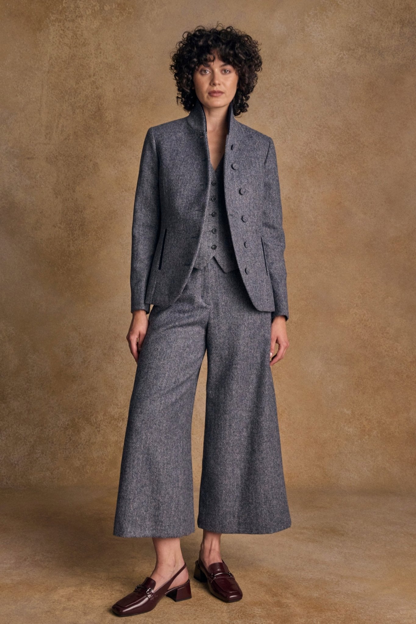 Jack Murphy Ireland - Nicole Tweed Jacket - Denim Herringbone - Tweed