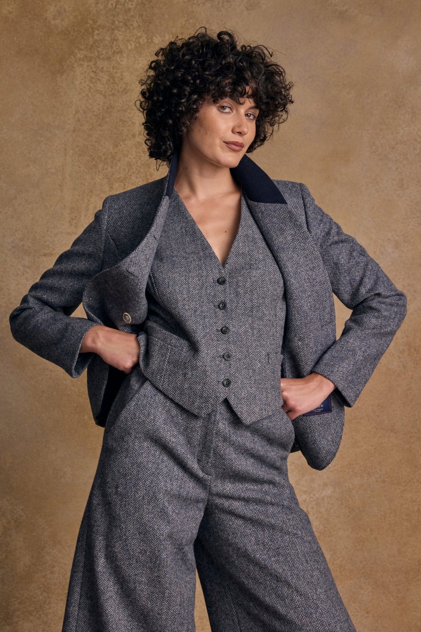 Jack Murphy Ireland - Nicole Tweed Jacket - Denim Herringbone - Tweed