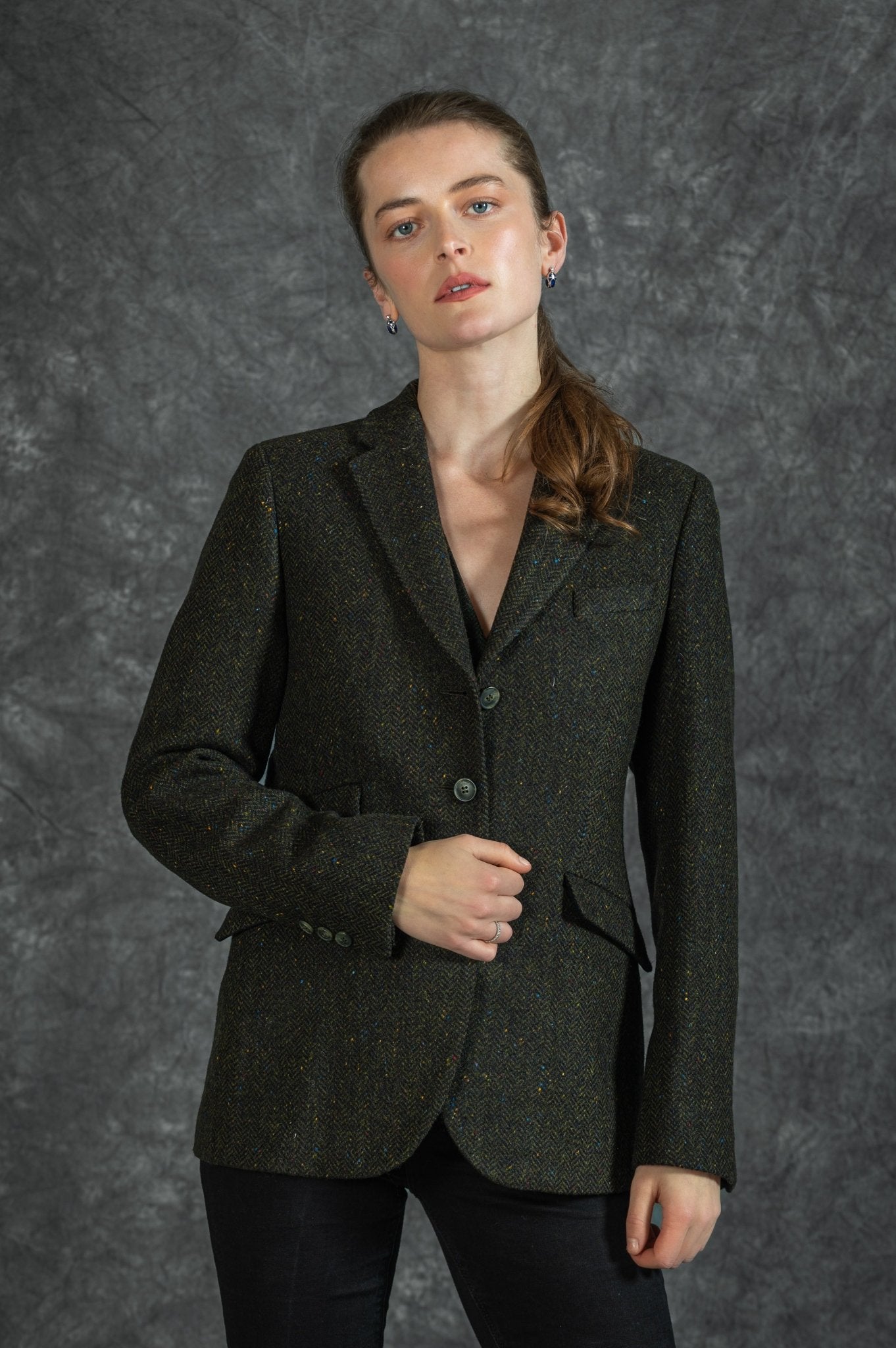 Jack Murphy Clothing - Nora Tweed Blazer - Emerald Glen - Tweed