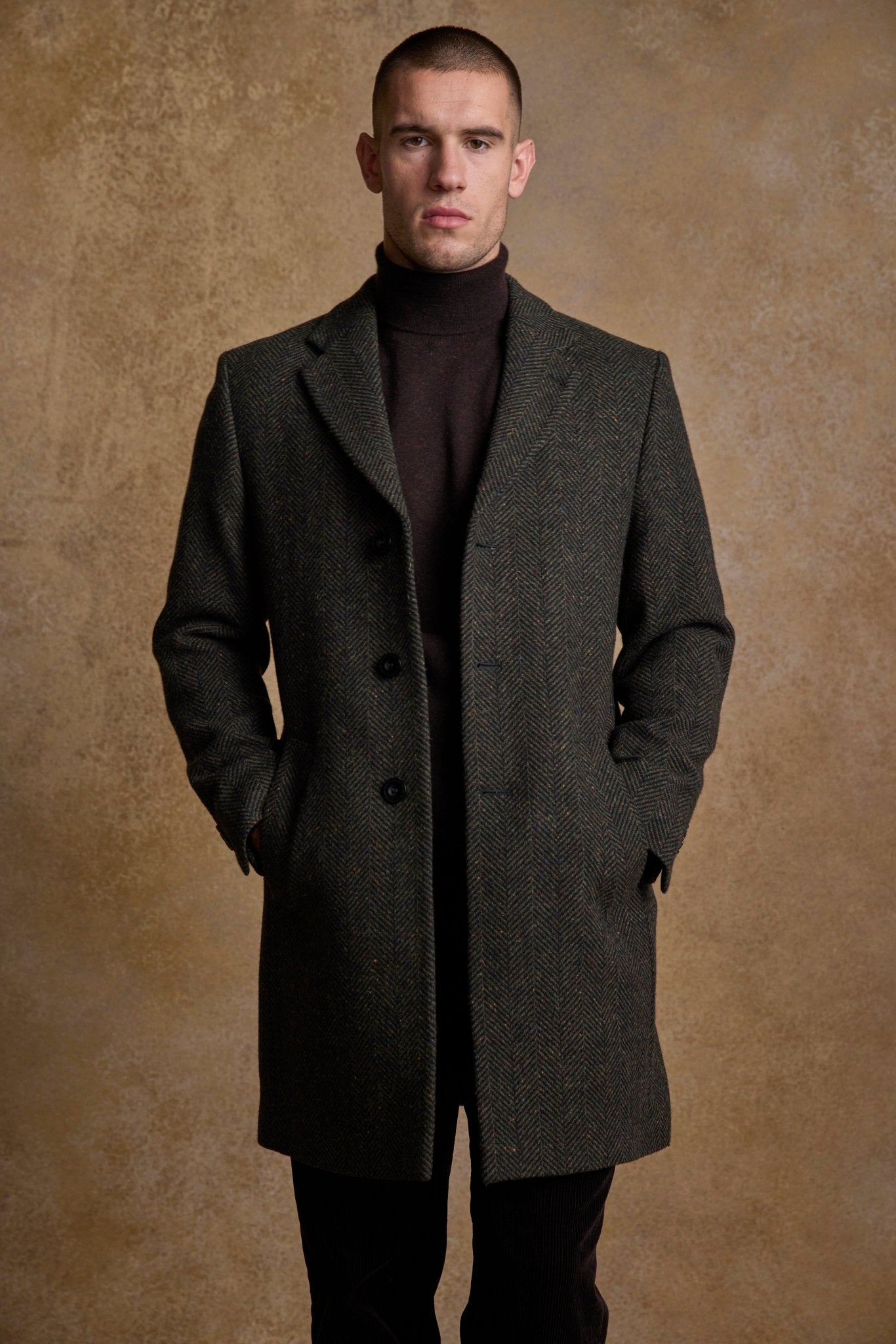 Jack Murphy Ireland - Owen Tweed Coat - Donegal Pine Herringbone - Tweed