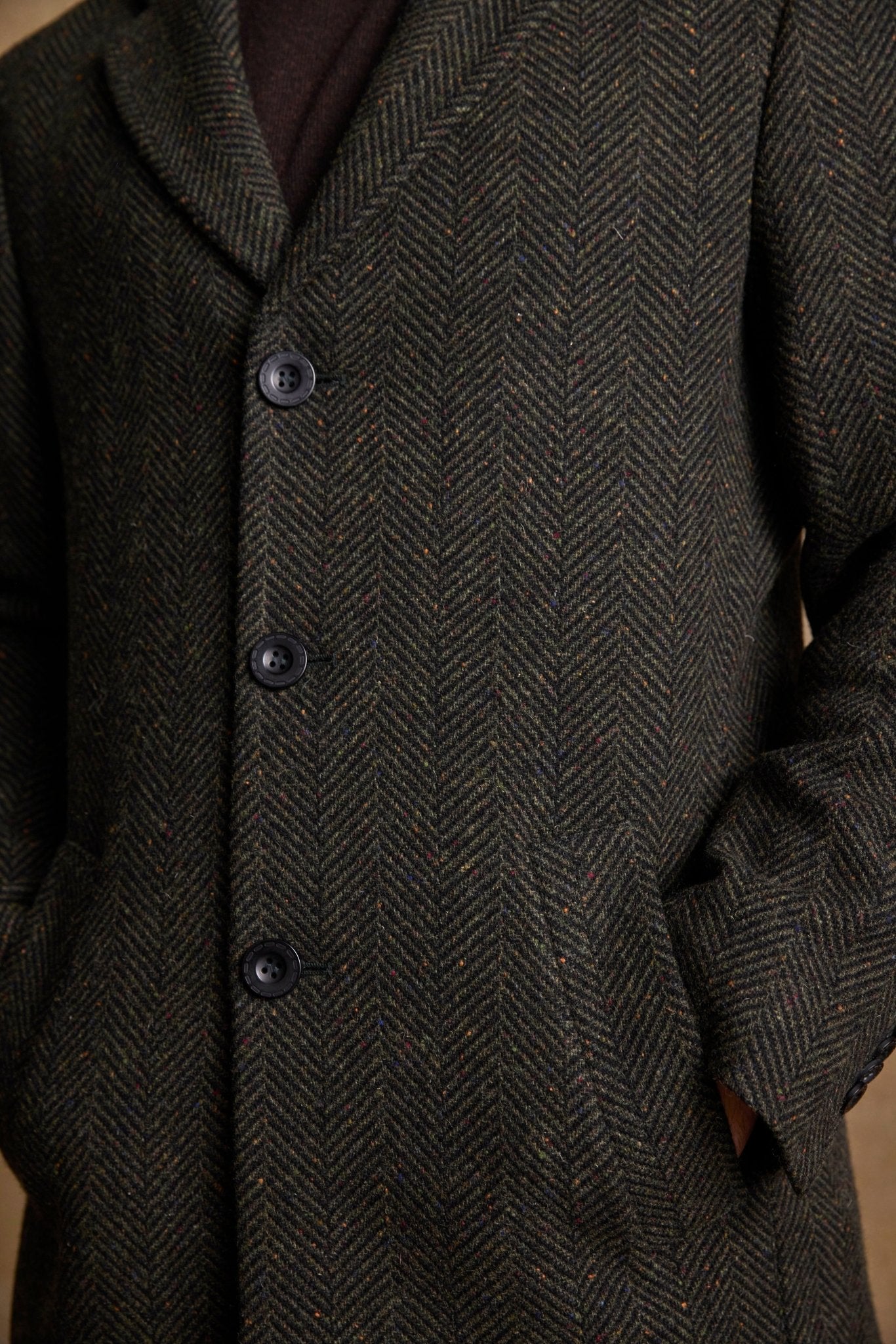 Jack Murphy Ireland - Owen Tweed Coat - Donegal Pine Herringbone - Tweed