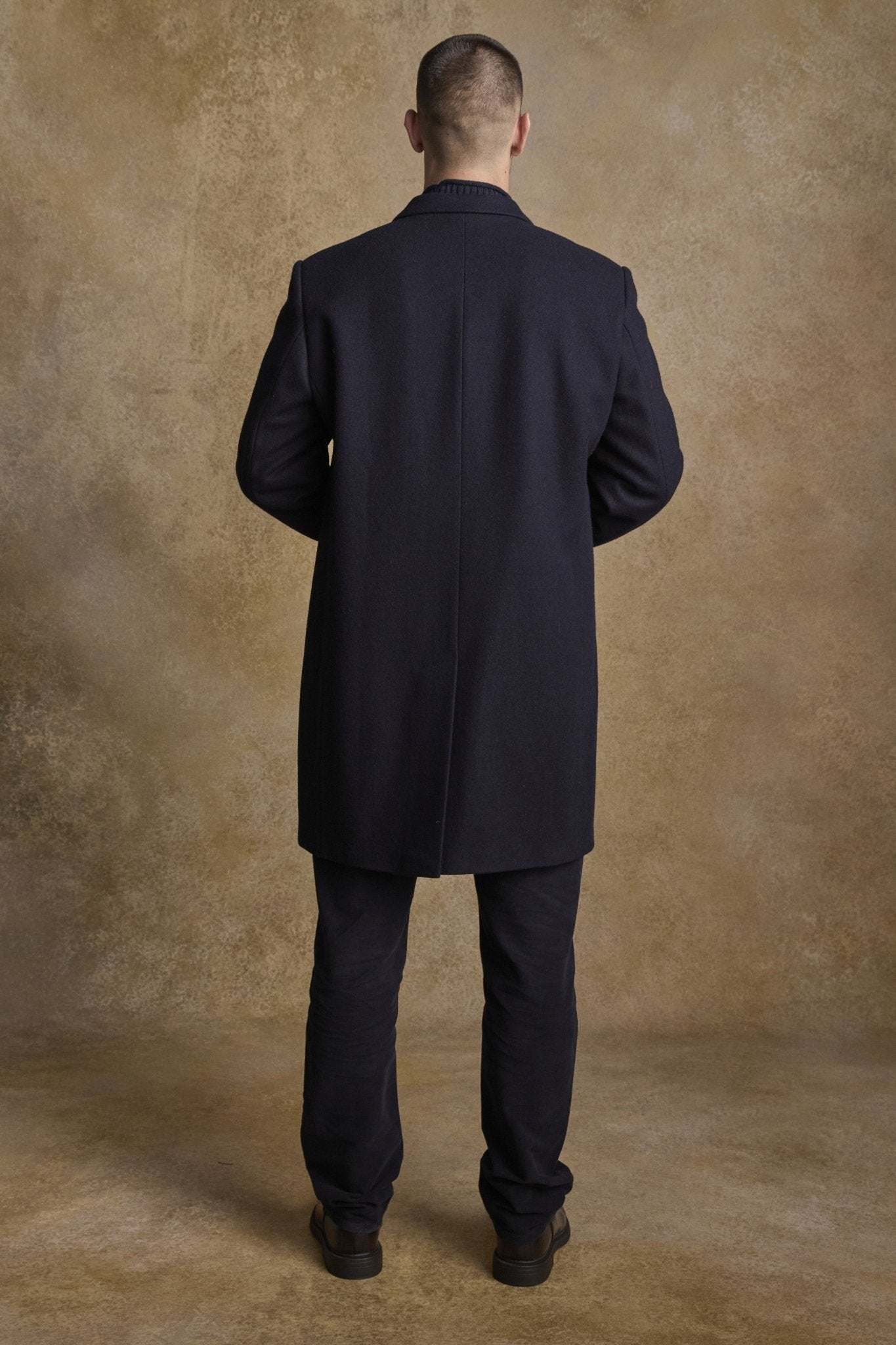 Jack Murphy Ireland - Owen Wool Coat - Deep Navy Melton - Tweed