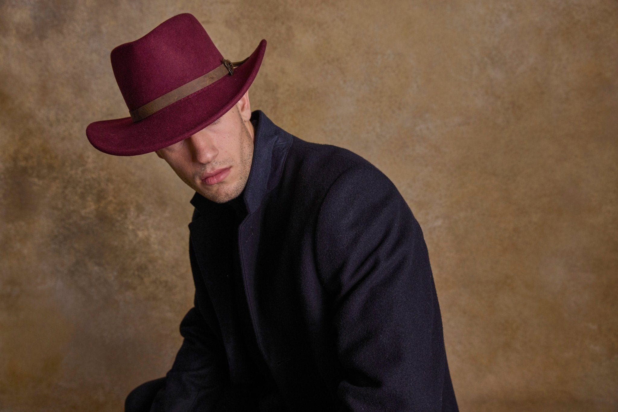 Jack Murphy Ireland - Boston Felt Hat - Burgundy - Hats