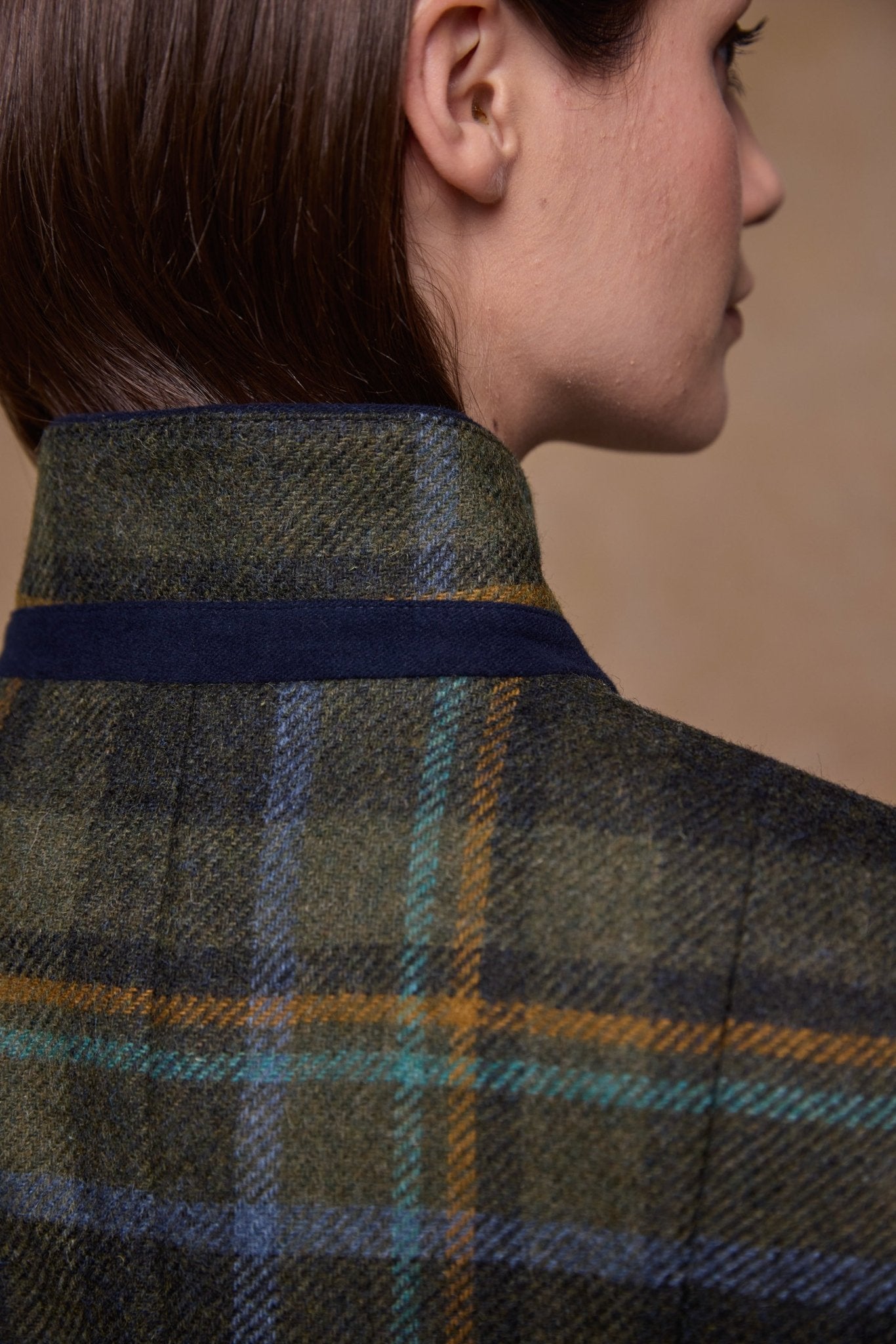 Jack Murphy Ireland - Pamela Tweed Coat - Sage & Emerald Check - Tweed