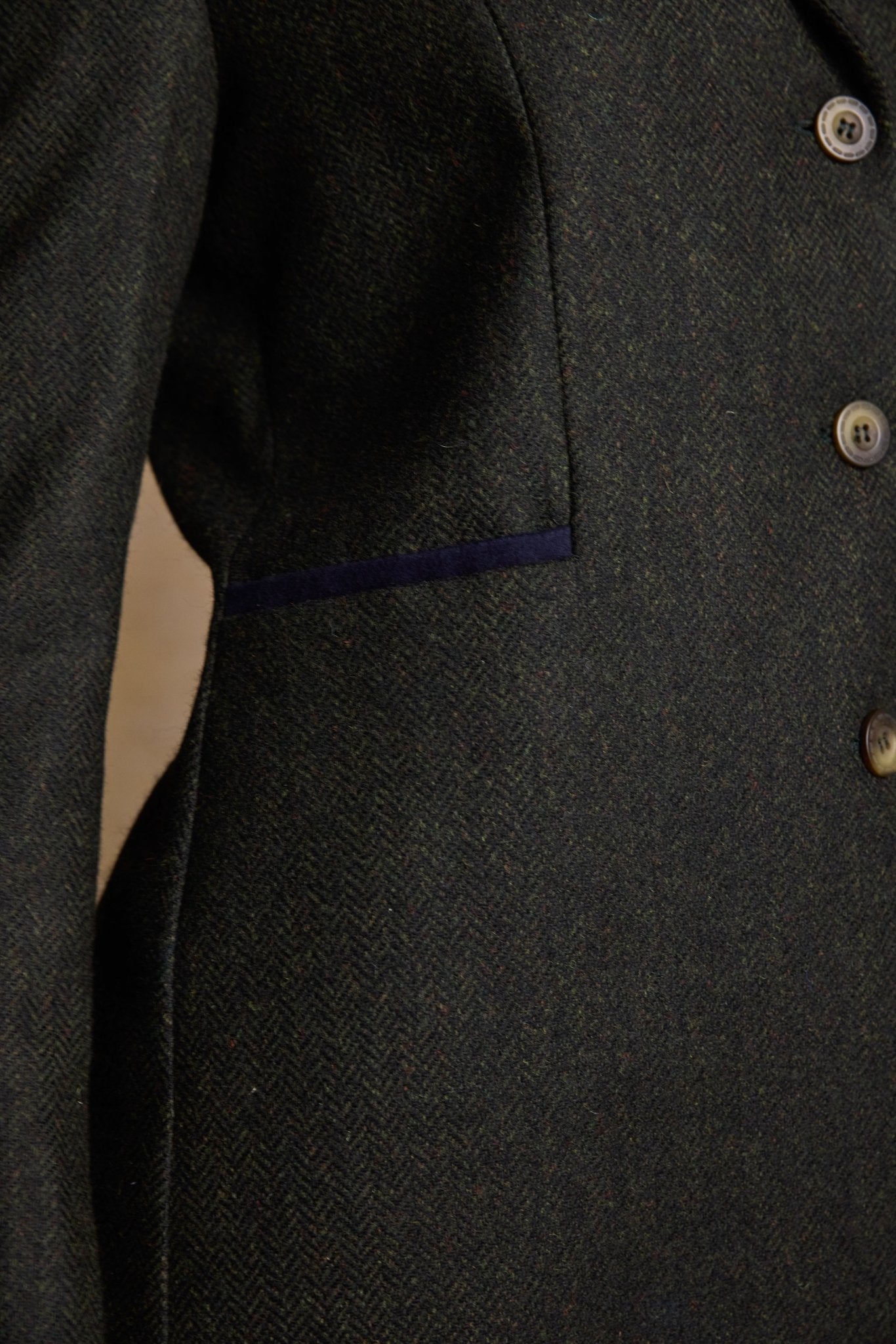 Jack Murphy Ireland - Isabella Tweed Coat - Green Herringbone - Tweed