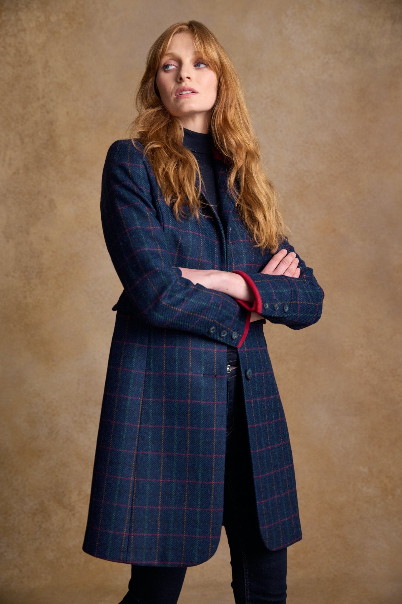 Jack Murphy Ireland - Pamela Tweed Coat - Primary Navy - Tweed