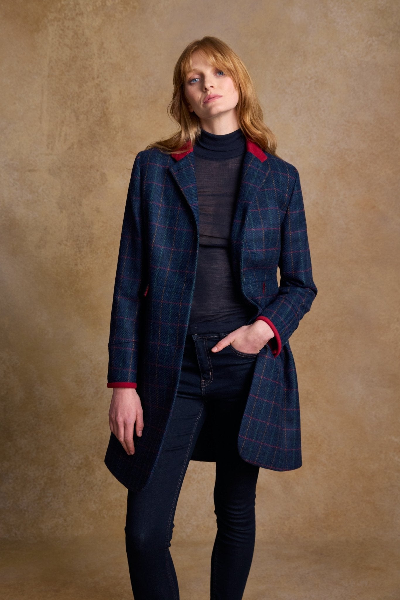 Jack Murphy Ireland - Pamela Tweed Coat - Primary Navy - Tweed