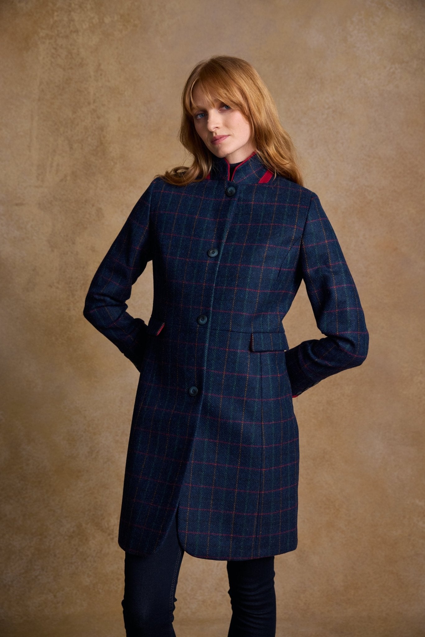 Jack Murphy Ireland - Pamela Tweed Coat - Primary Navy - Tweed