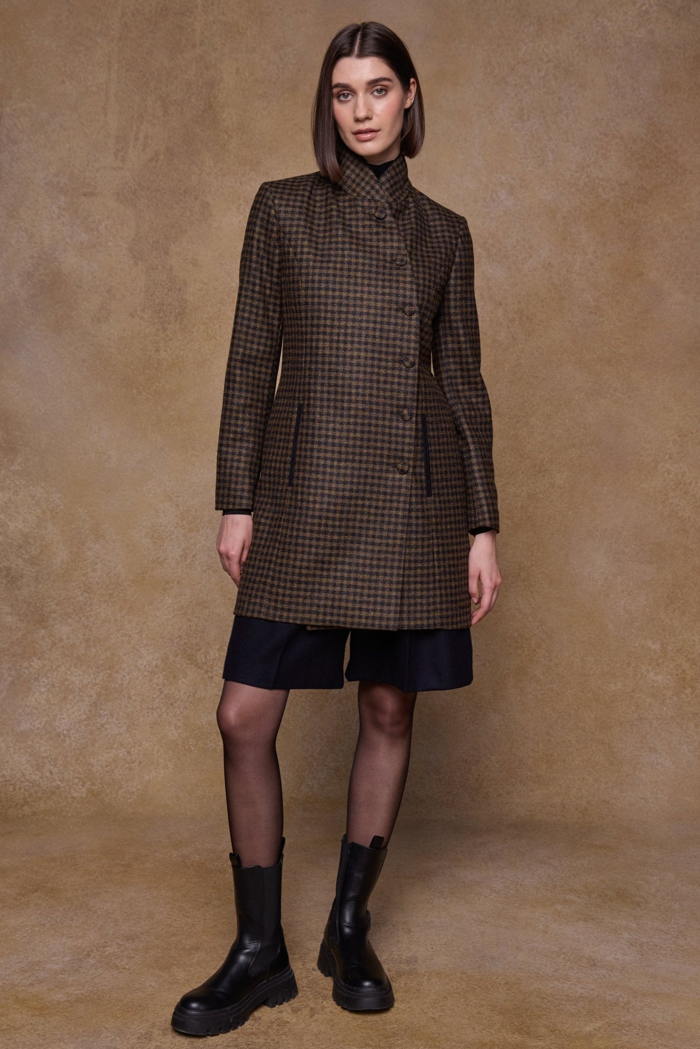 Jack Murphy Clothing - Robin Tweed Coat - Earth Check - Tweed
