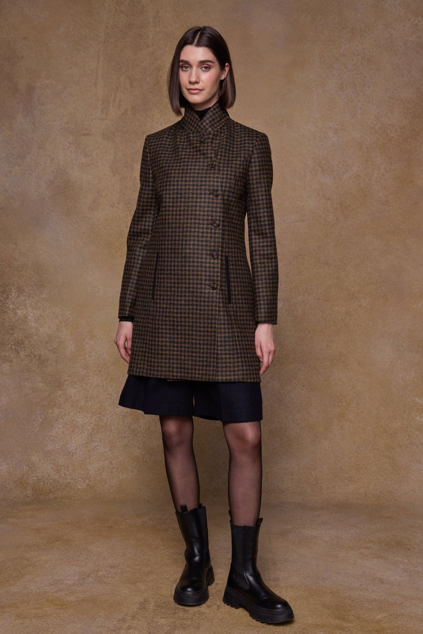 Jack Murphy Clothing - Robin Tweed Coat - Earth Check - Tweed