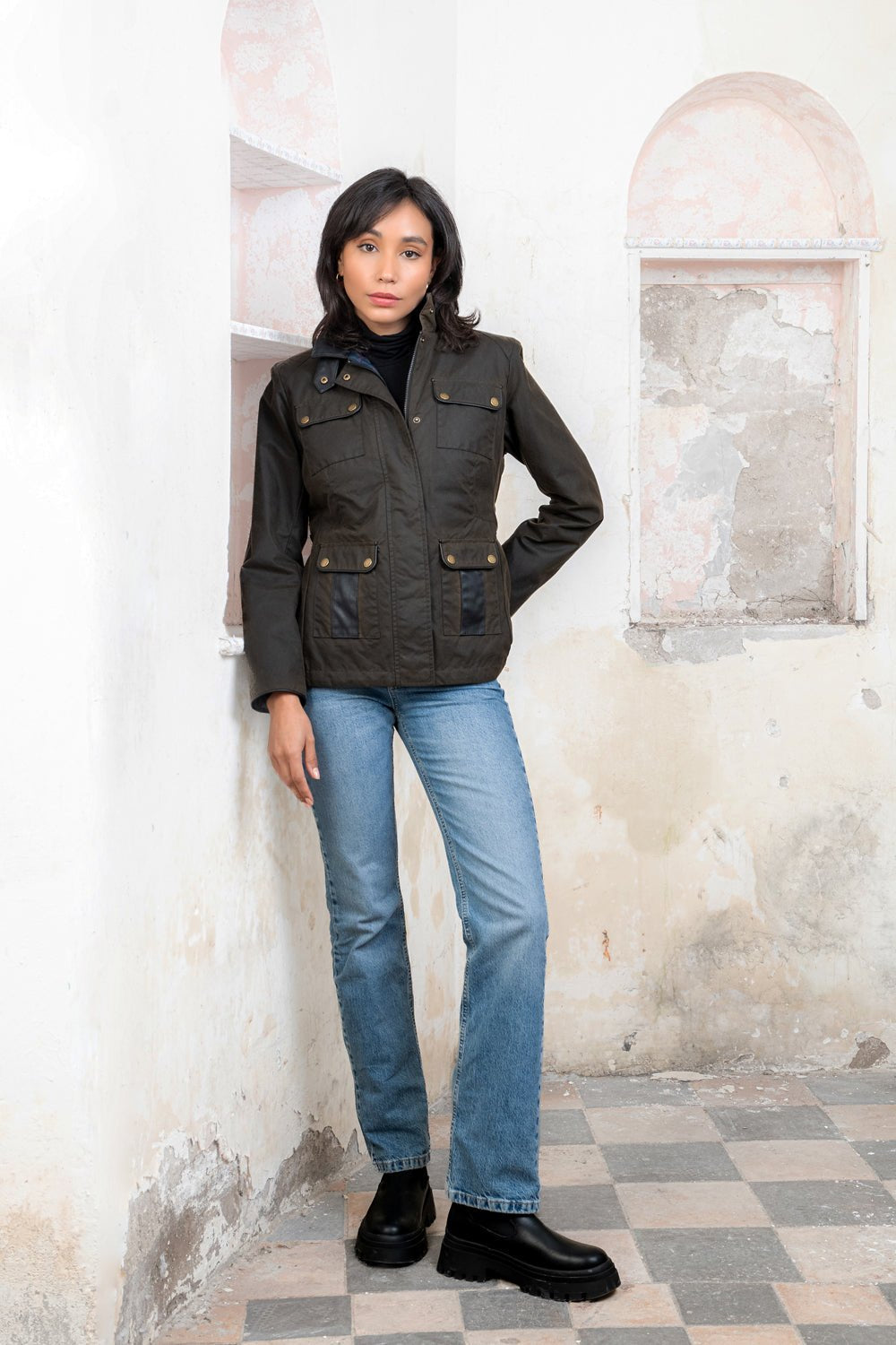 Jack Murphy Ireland - Cara Utility Wax Jacket - Olive - Wax