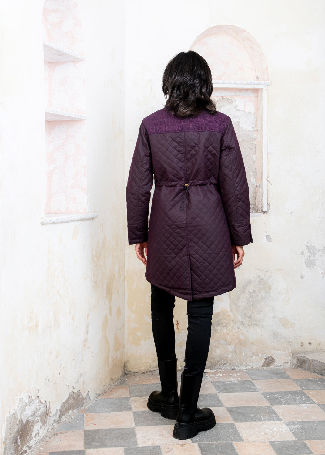 Jodie Wax Coat - Claret - Jack Murphy Ireland