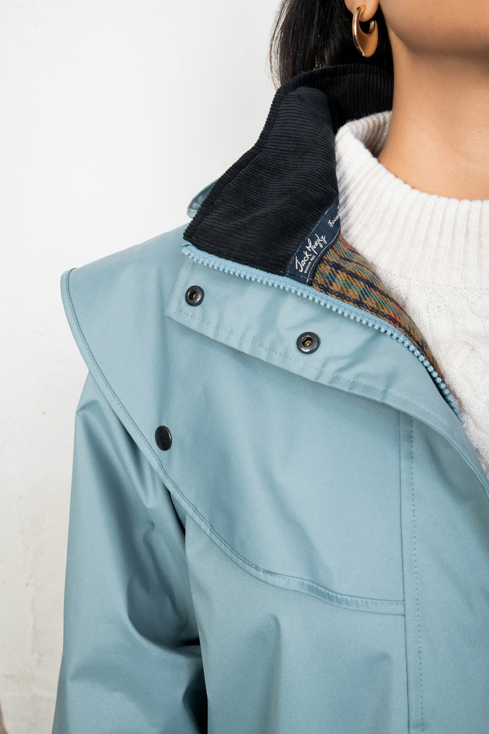 Malvern Waterproof Coat - Smoke Blue - Jack Murphy Ireland