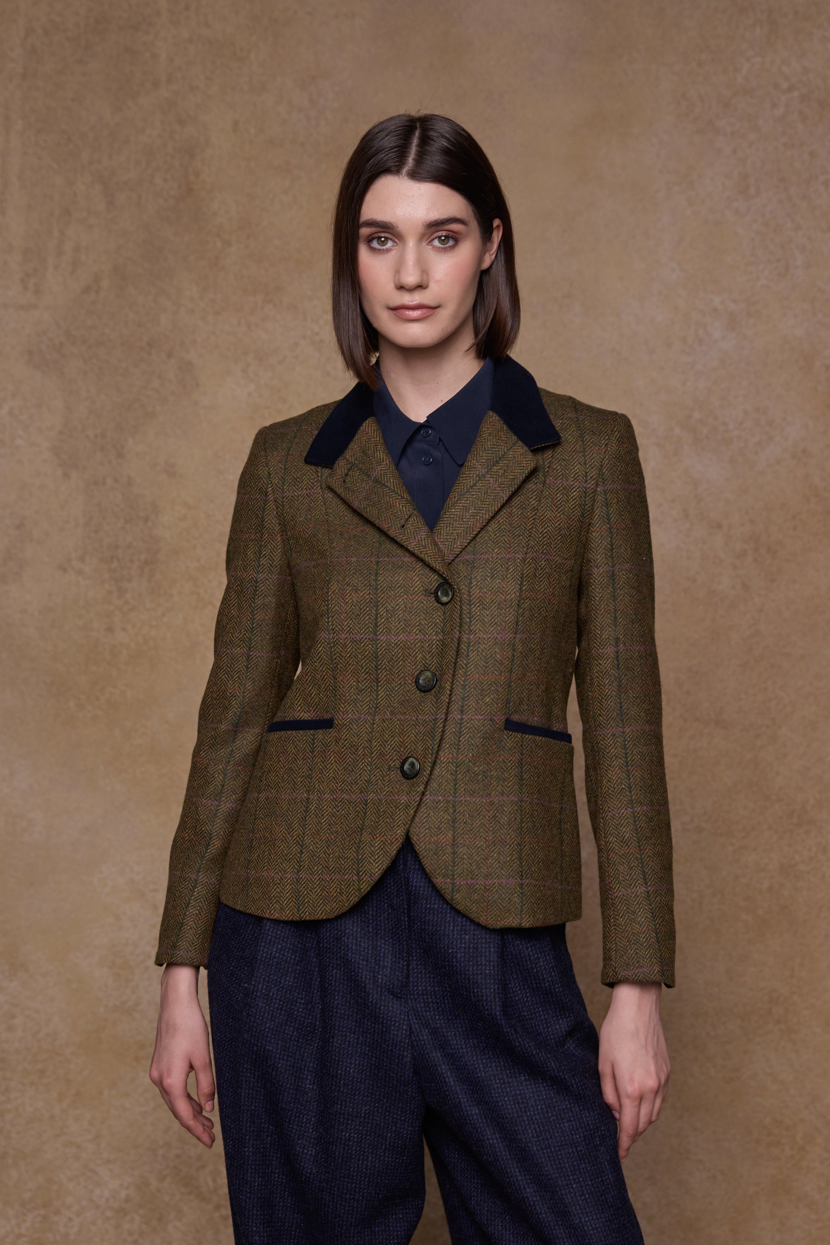 Sasha Tweed Jacket - Woodland Check