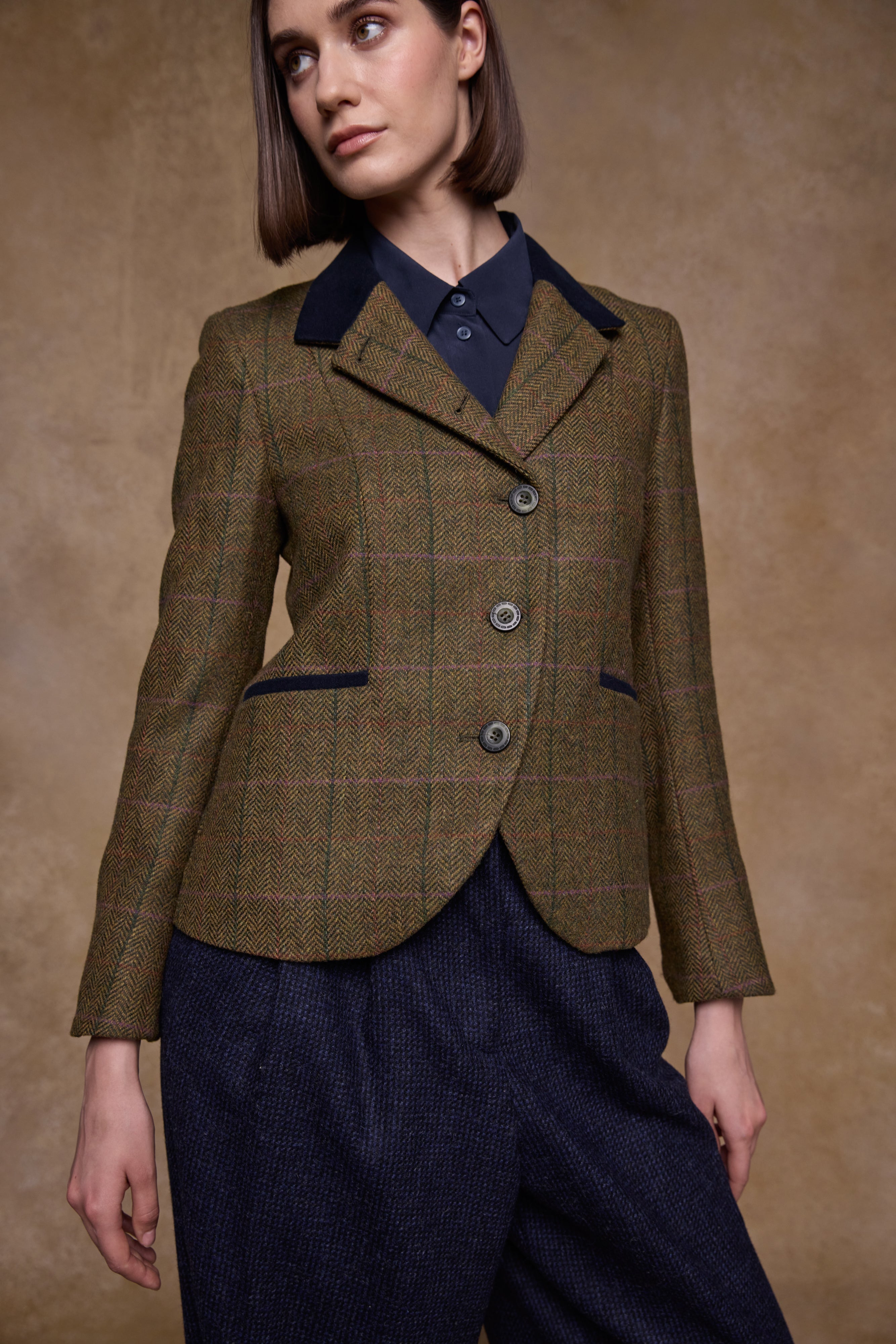 Sasha Tweed Jacket - Woodland Check