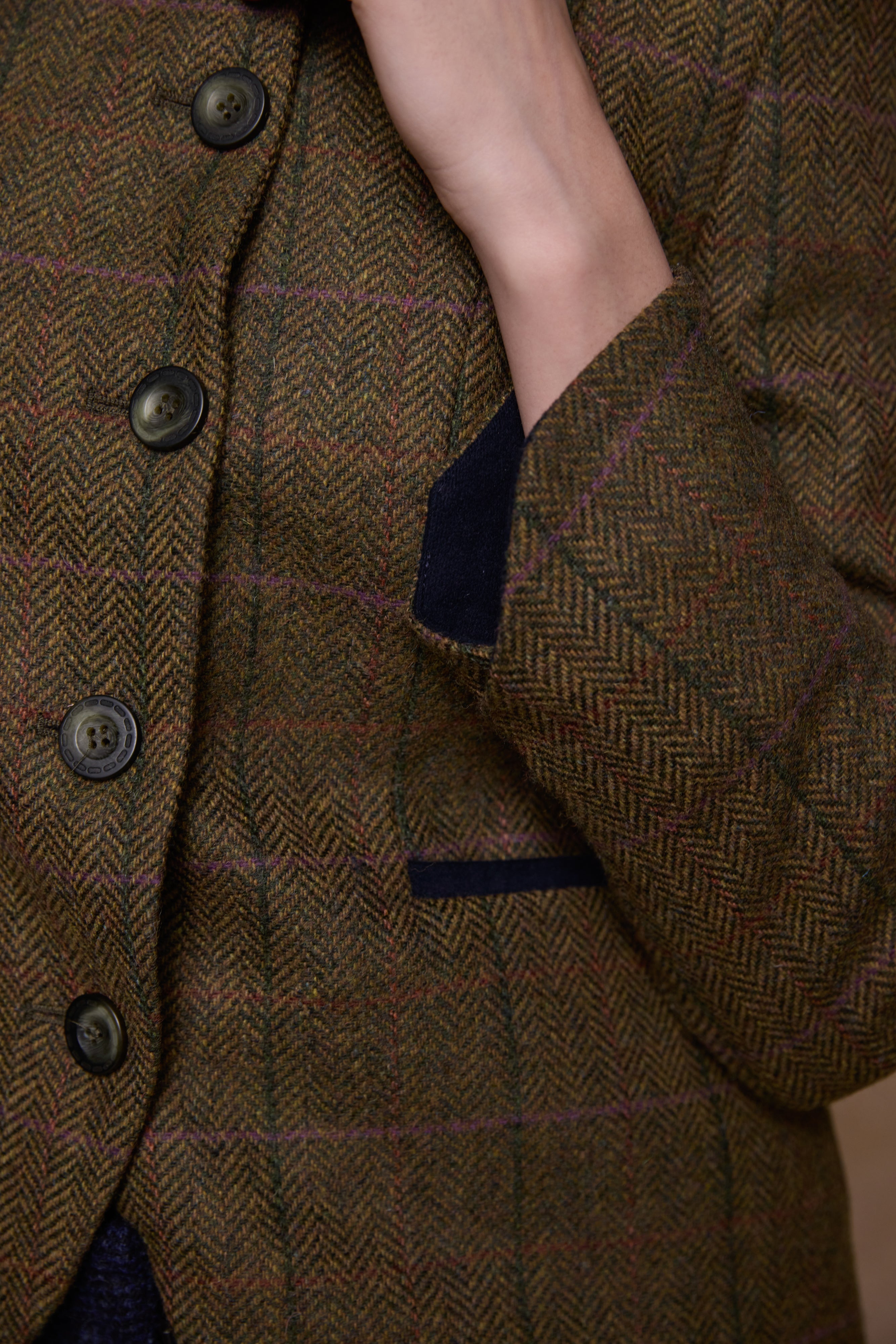 Sasha Tweed Jacket - Woodland Check