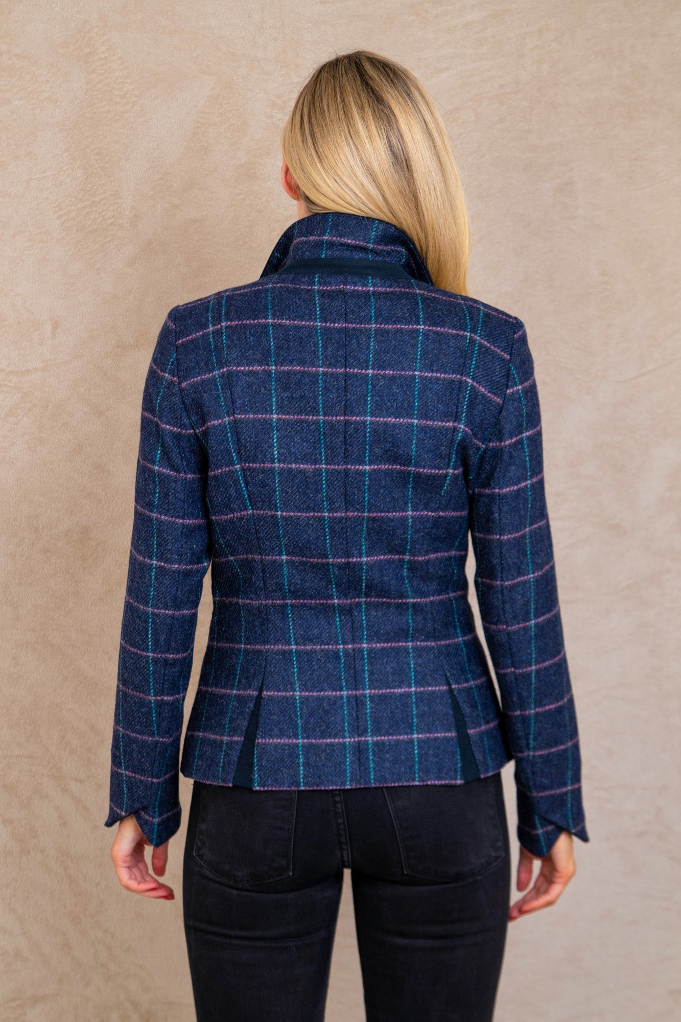 Sasha Tweed Jacket - Navy Dreamer - Jack Murphy Ireland