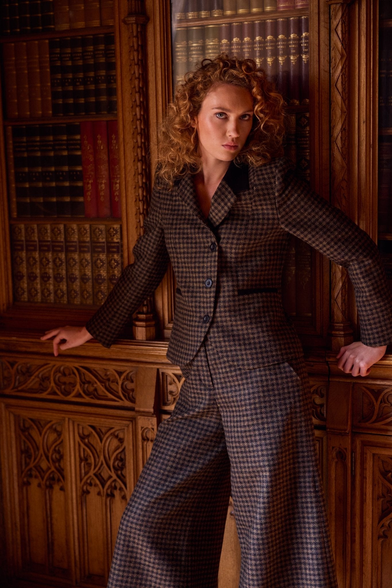 Jack Murphy Clothing - Sasha Tweed Jacket - Earth Check - Tweed
