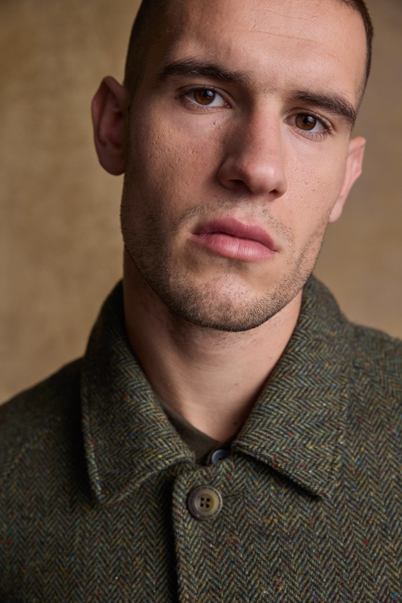 Jack Murphy Ireland - Sean Tweed Coat - Donegal Moss Herringbone - Tweed
