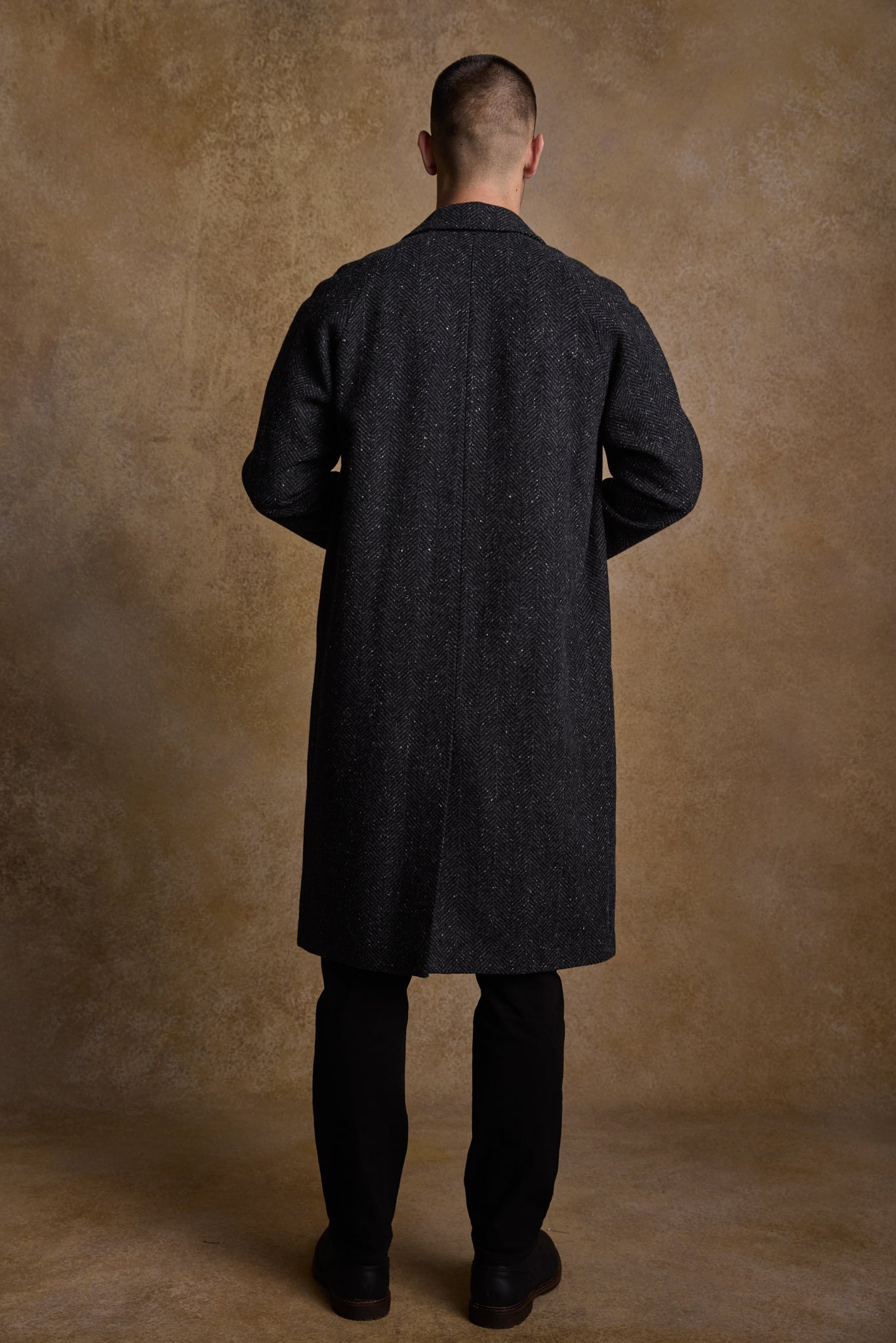 Sean Tweed Coat - Donegal Grey Herringbone