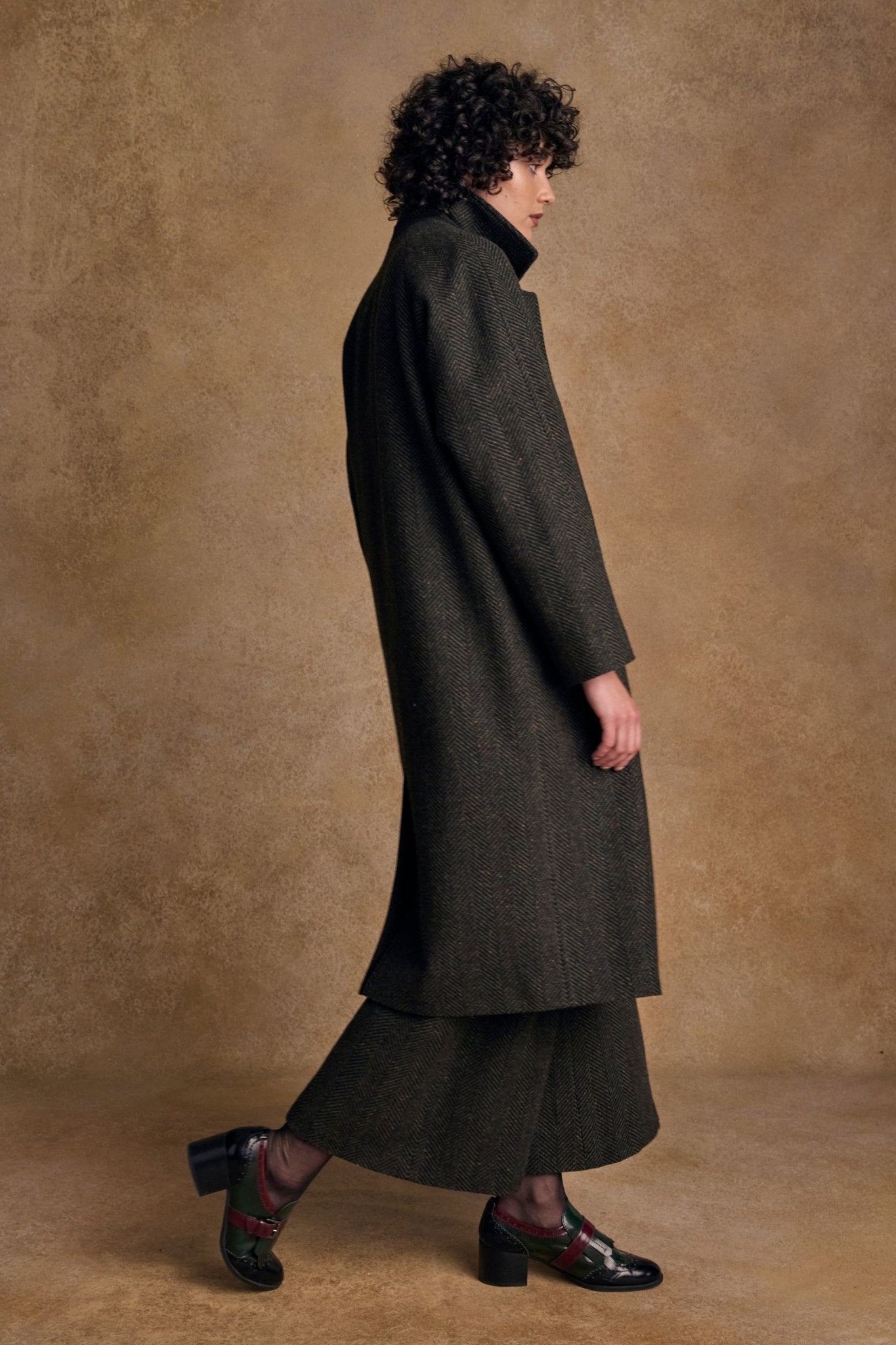 Jack Murphy Ireland - Shauna Tweed Coat - Donegal Pine Herringbone - Tweed