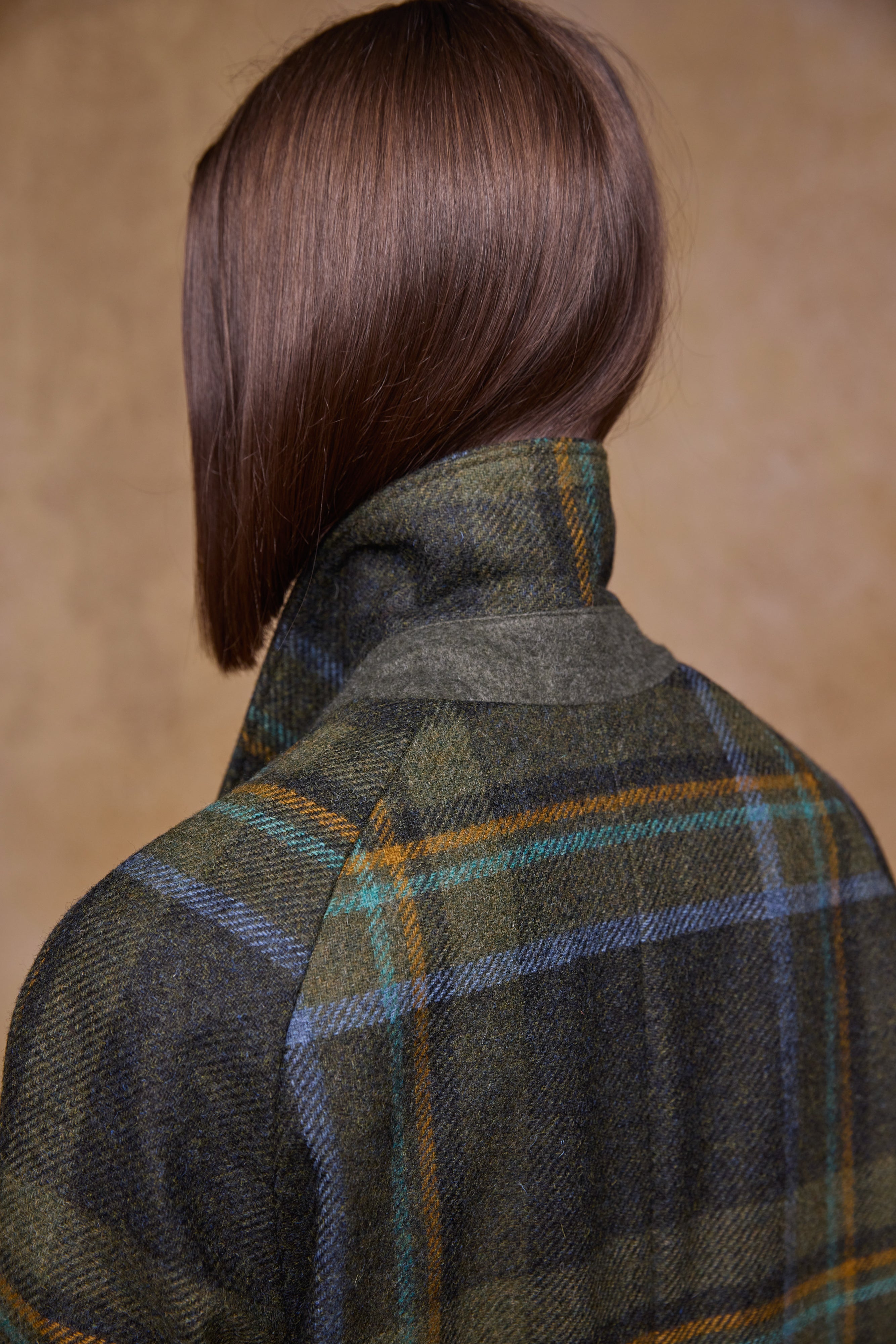 Shauna Tweed Coat - Sage & Emerald Check