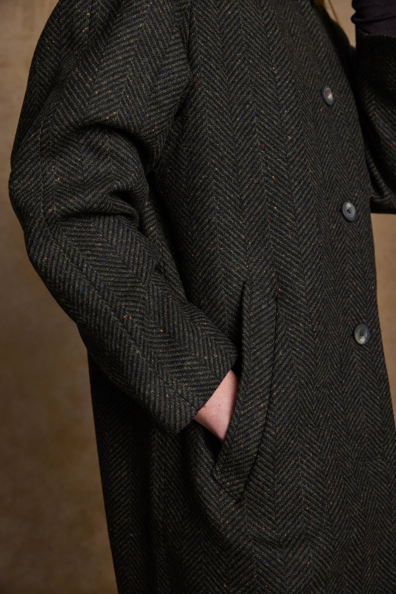 Jack Murphy Ireland - Shauna Tweed Coat - Donegal Pine Herringbone - Tweed