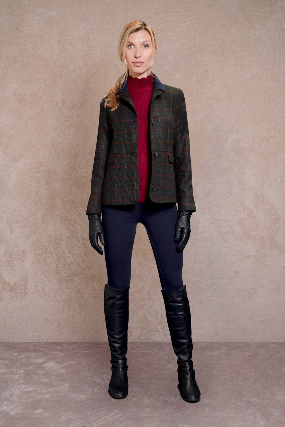 Jack Murphy Clothing - Donna Tweed Jacket - Primary Green - Tweed