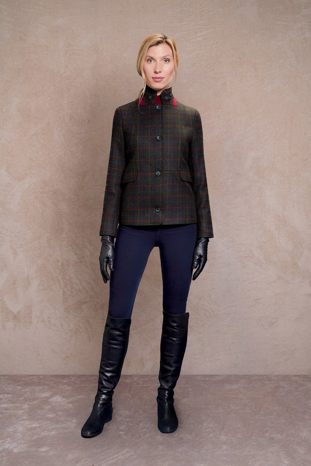 Jack Murphy Clothing - Donna Tweed Jacket - Primary Green - Tweed