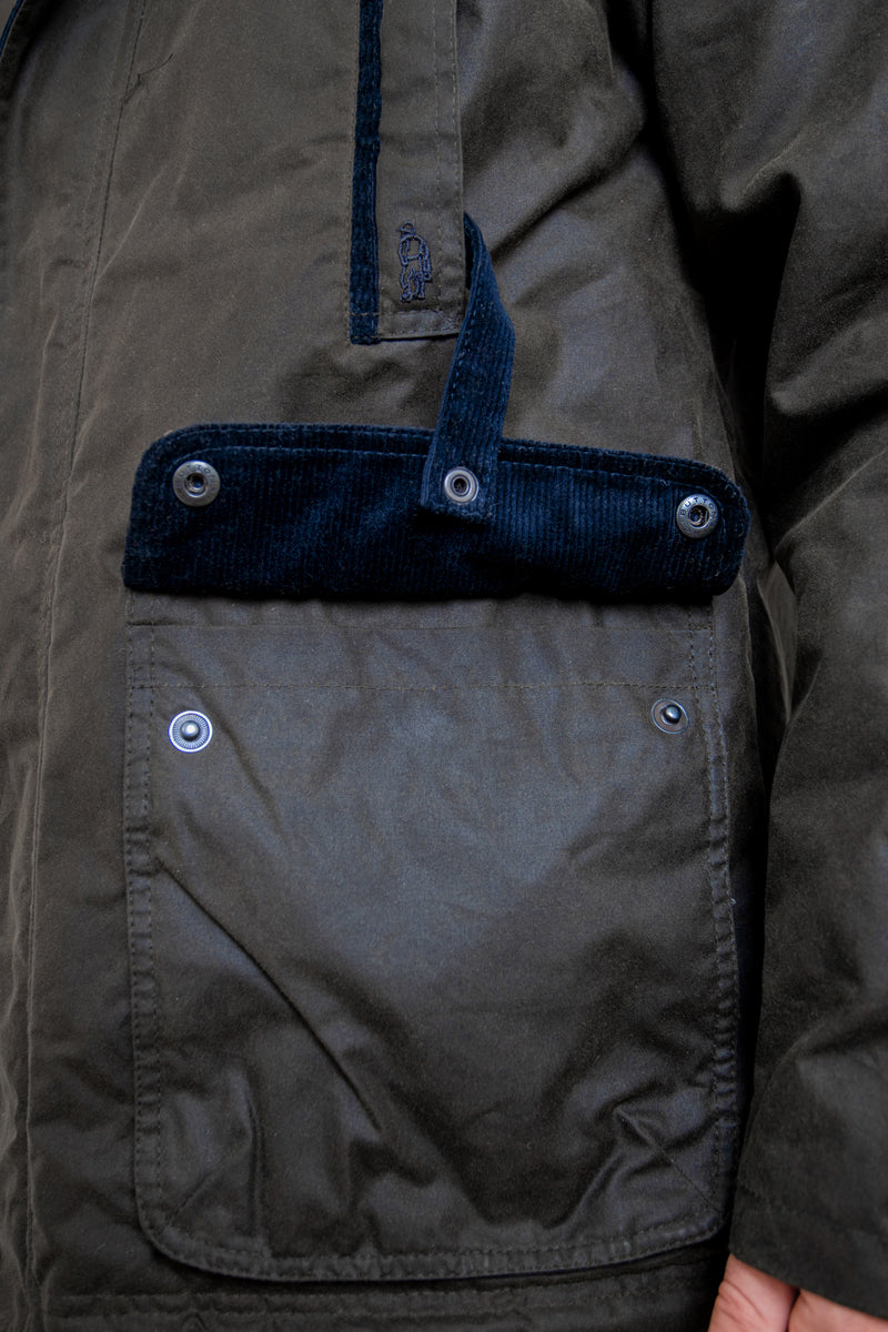 Archie Wax Jacket - Olive - Jack Murphy Ireland