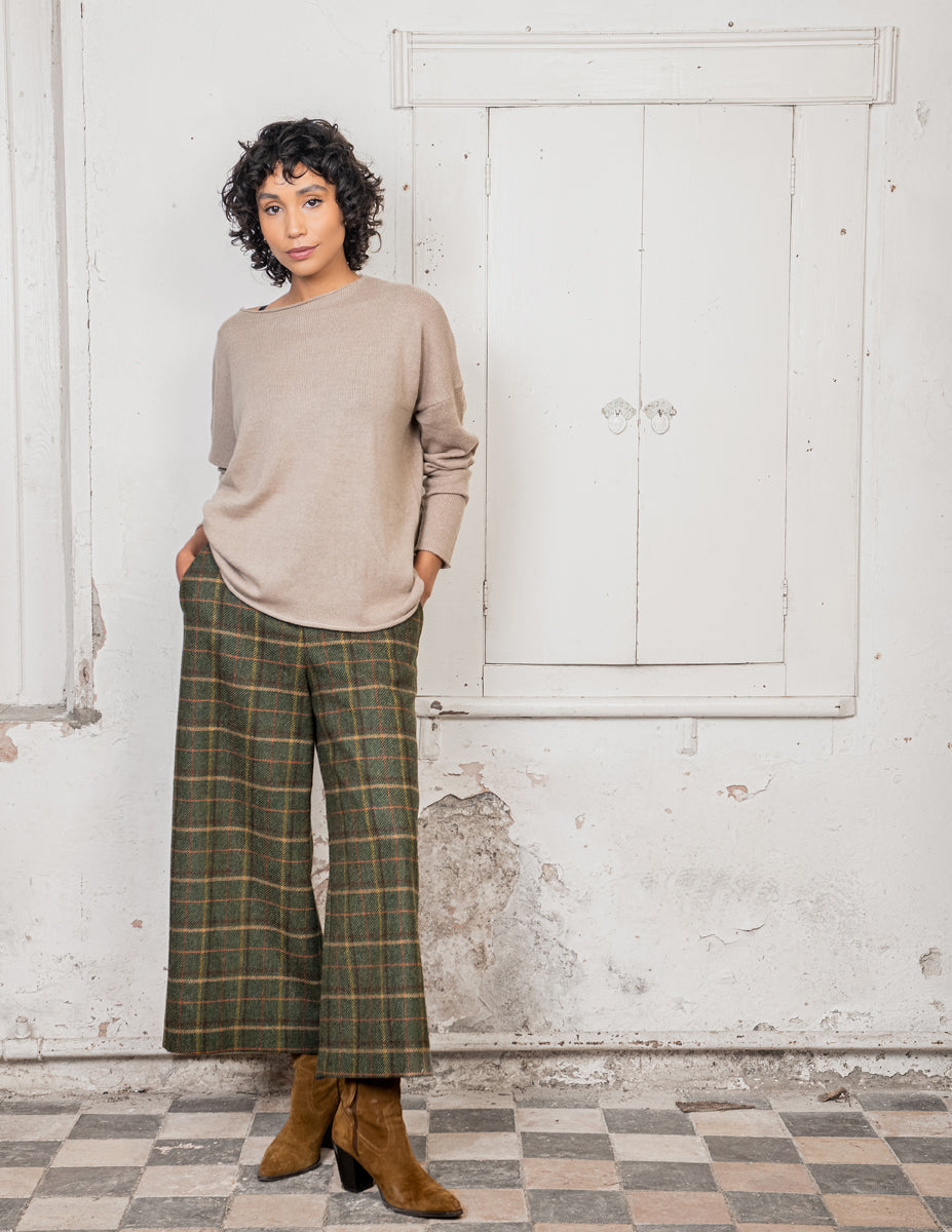 Enya Culottes - Green Country Check - Jack Murphy Ireland