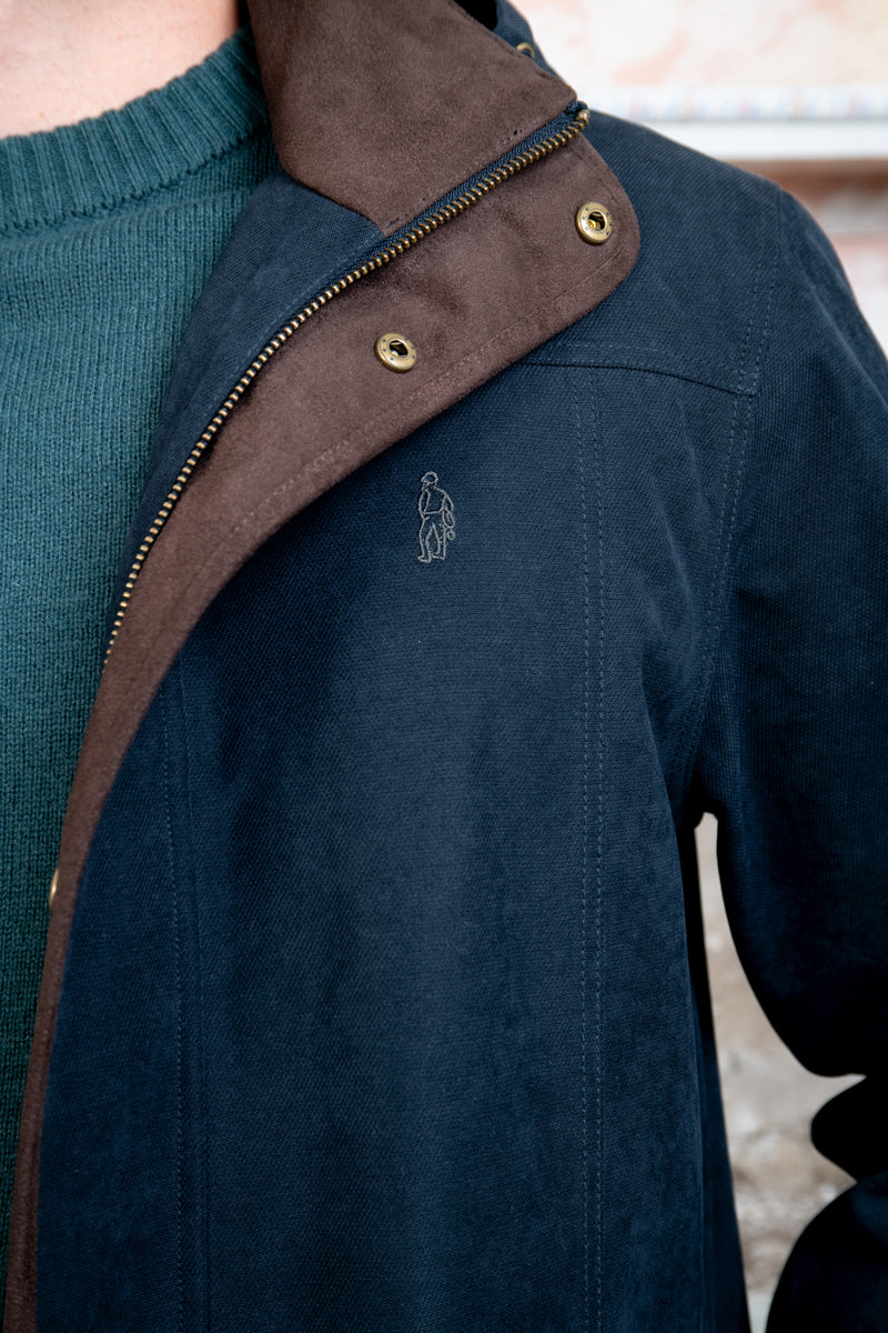 Emmet Waterproof Long Coat - Navy - Jack Murphy Ireland