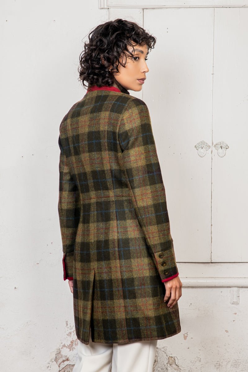 Jack Murphy Ireland - Pamela Tweed Coat - Auburn Check - Tweed