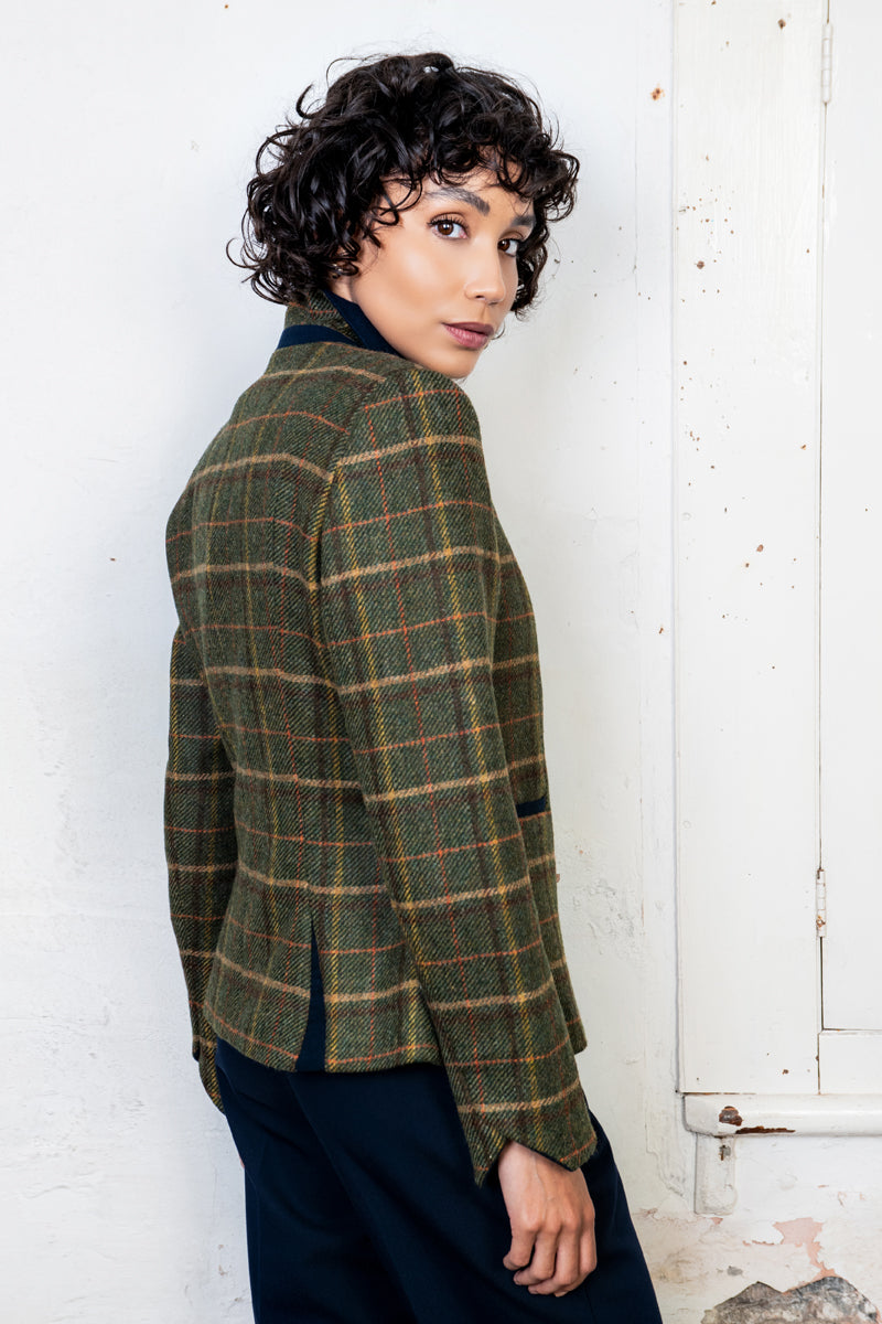 Sasha Tweed Jacket - Country Green Check - Jack Murphy Ireland